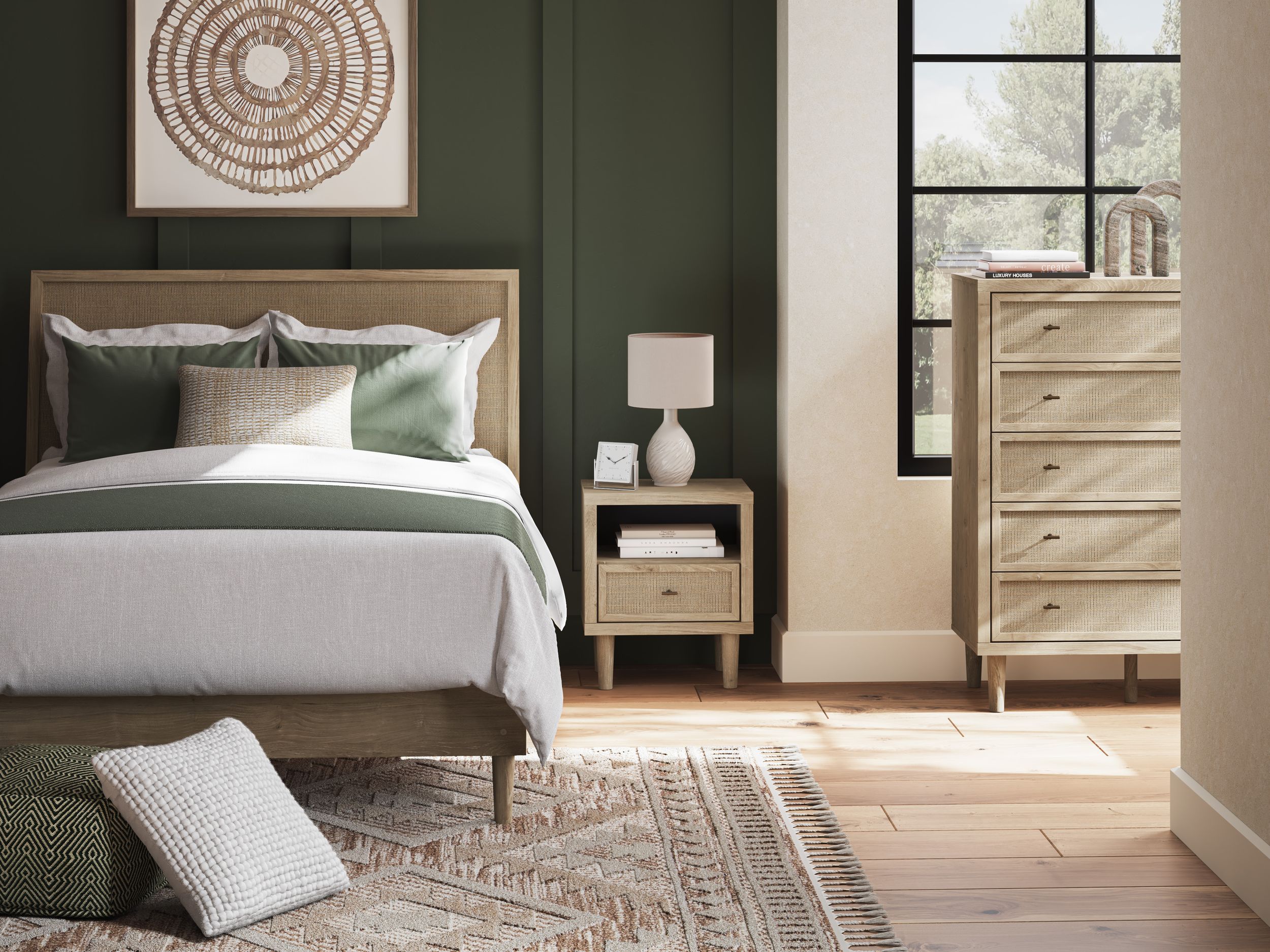 Cielden MDF/Plywood Panel Bedroom Set