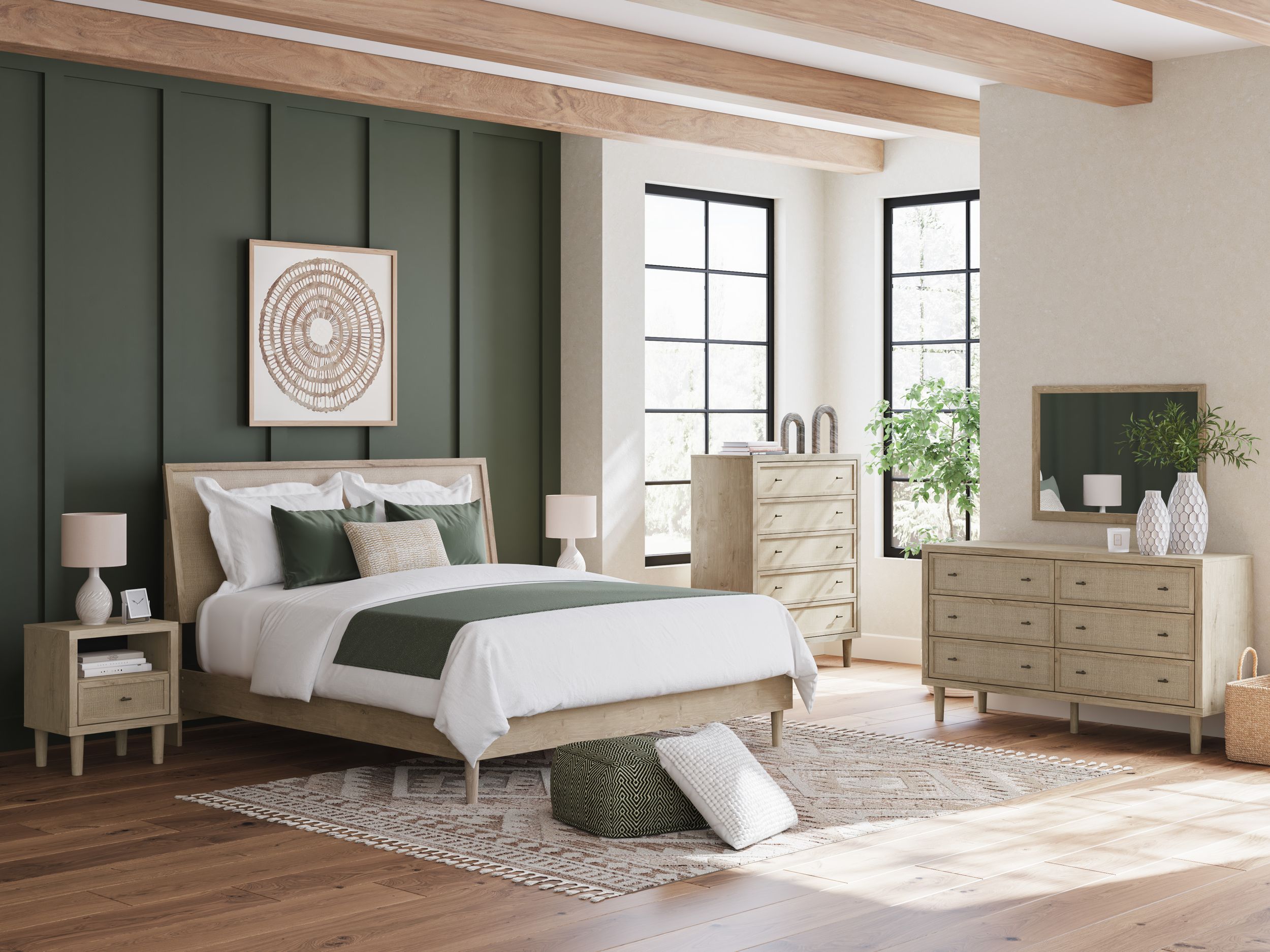 Cielden MDF/Plywood Panel Bedroom Set