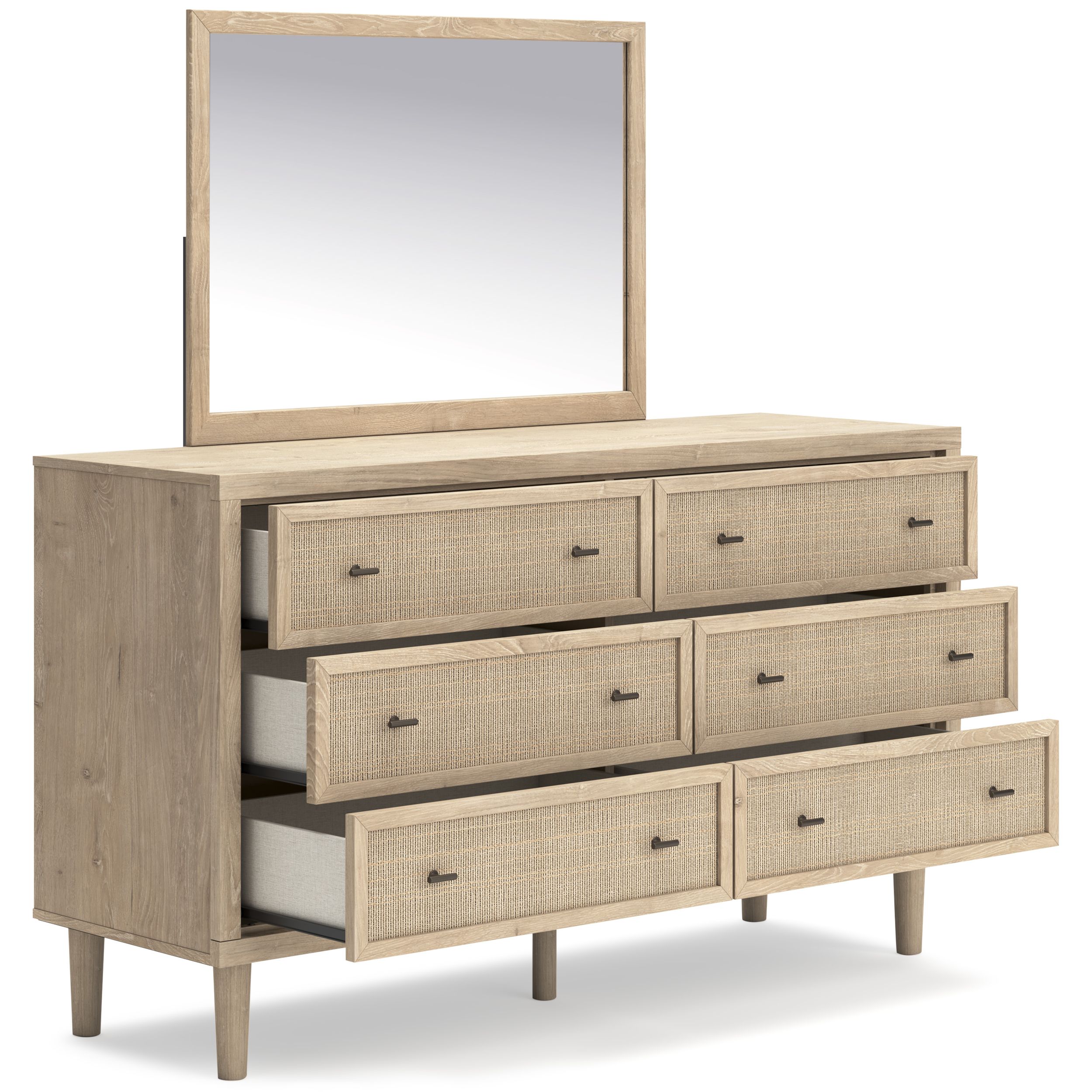 Cielden Fabric Low Profile Bedroom Set