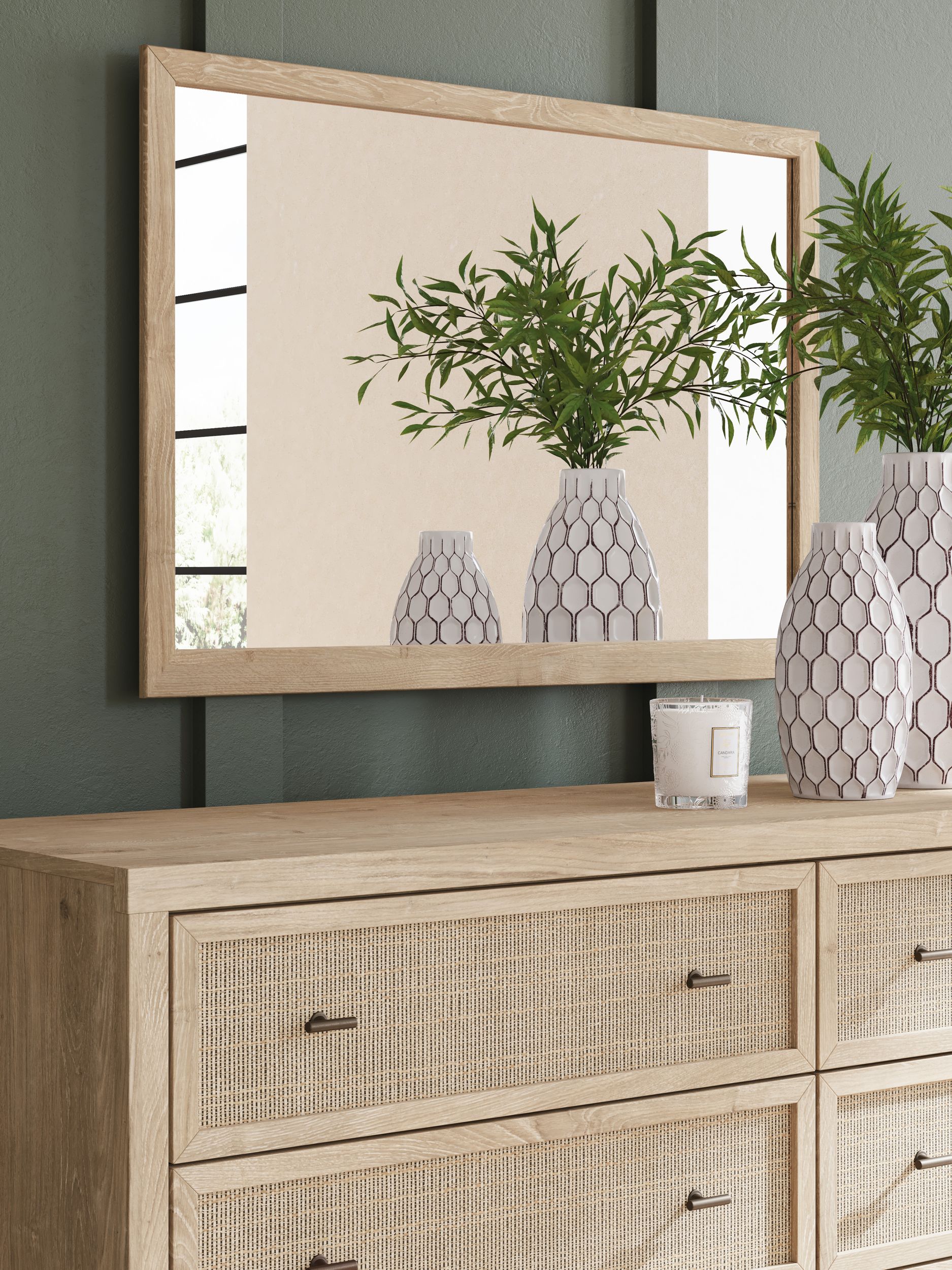Cielden Fabric Low Profile Bedroom Set