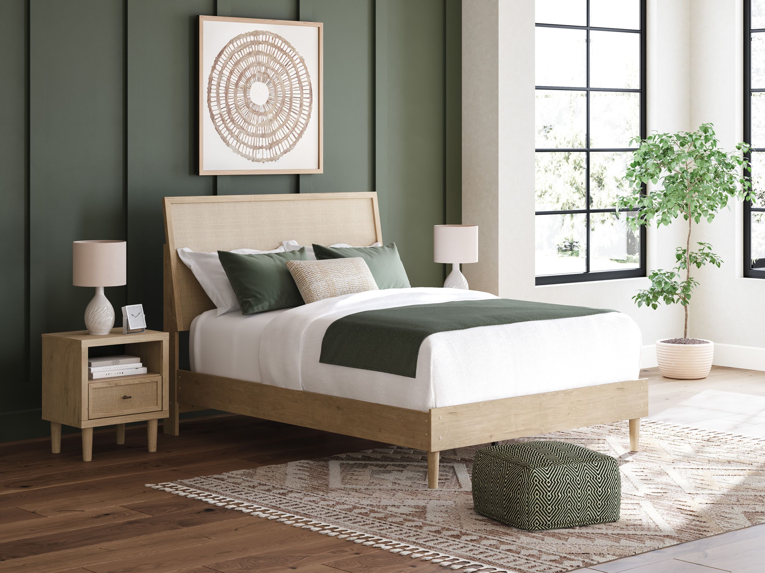 Cielden MDF/Plywood Panel Bed, Queen Size
