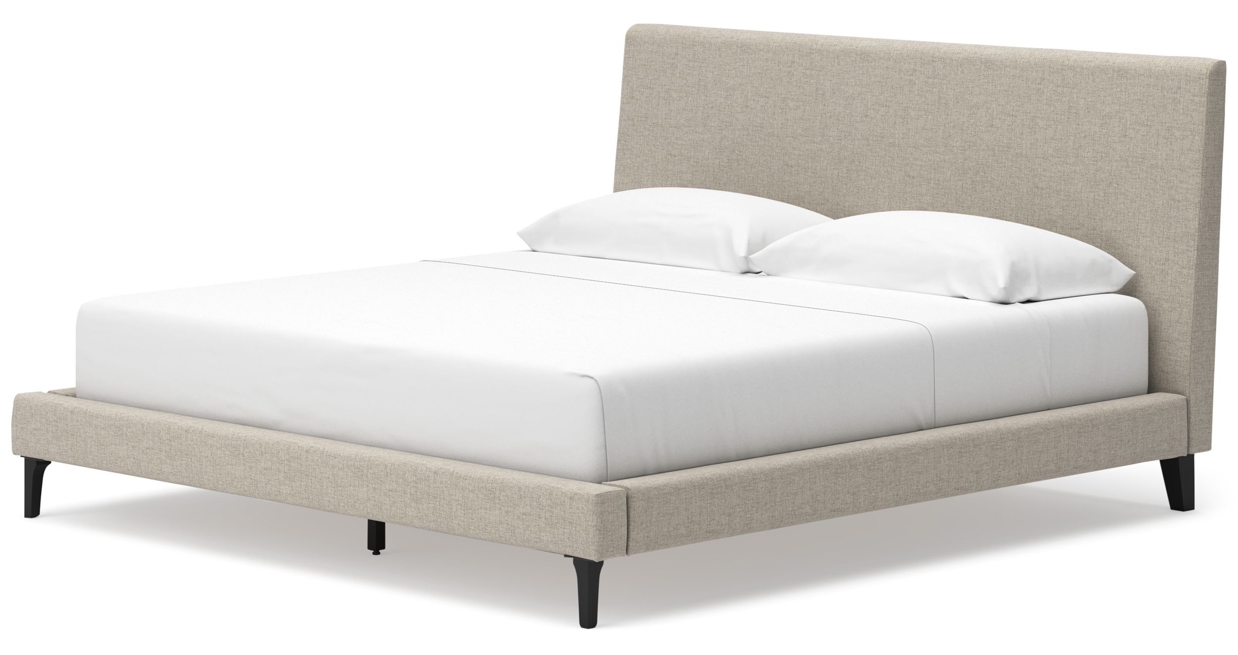 Cielden Fabric Low Profile Bed, King Size