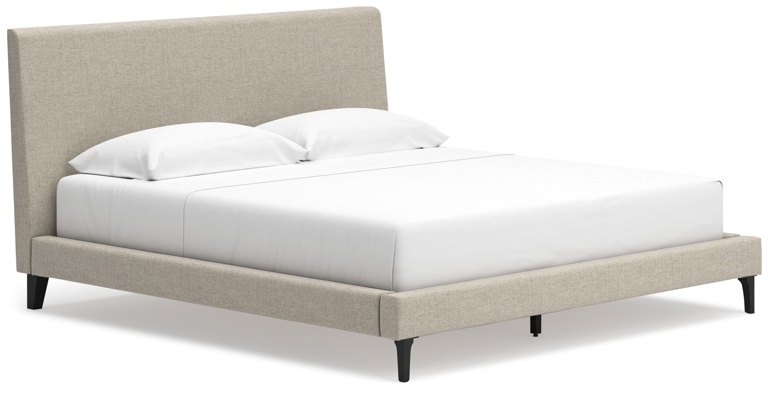 Cielden Fabric Low Profile Bed, King Size