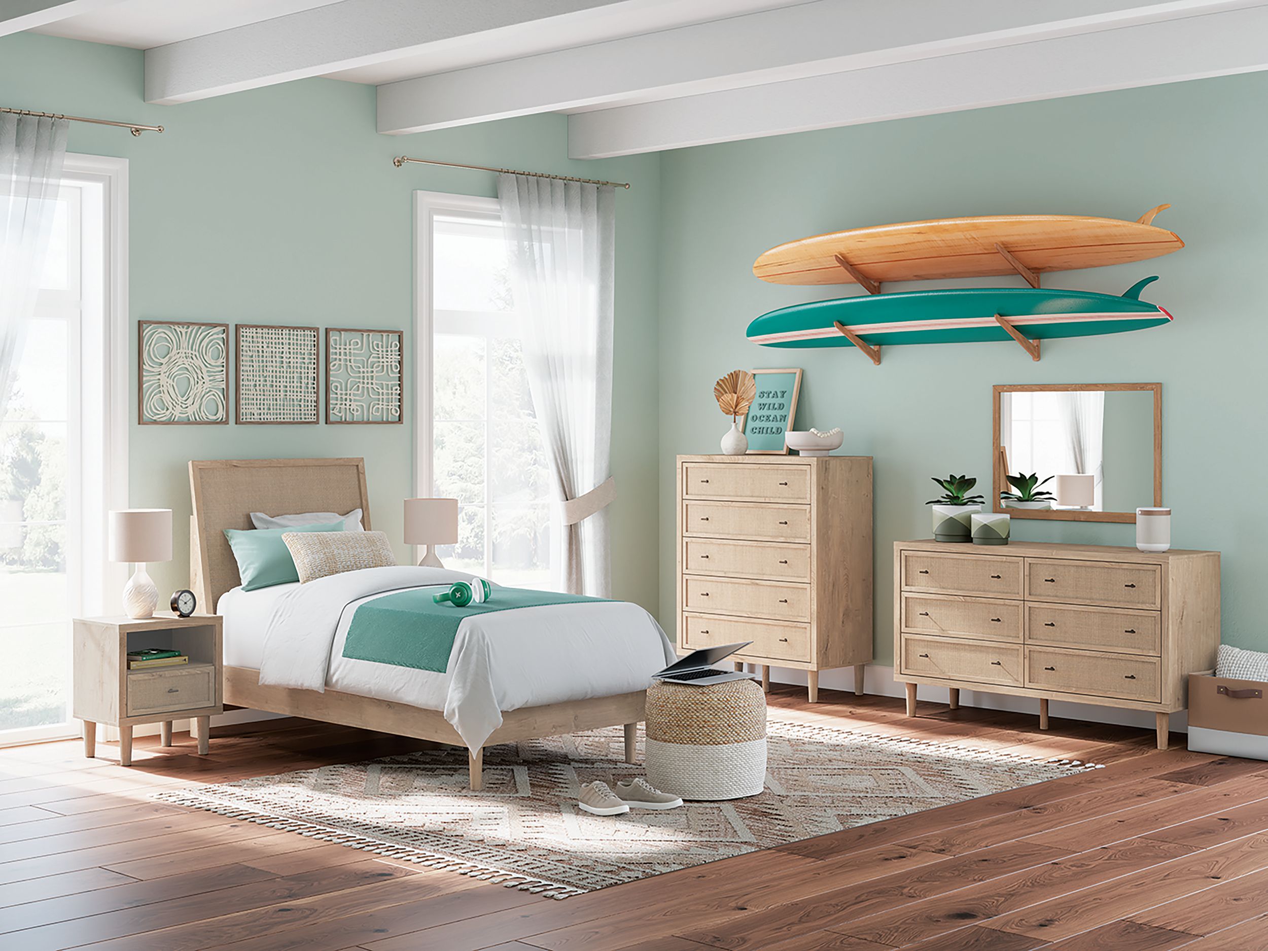 Cielden MDF/Plywood Panel Bedroom Set