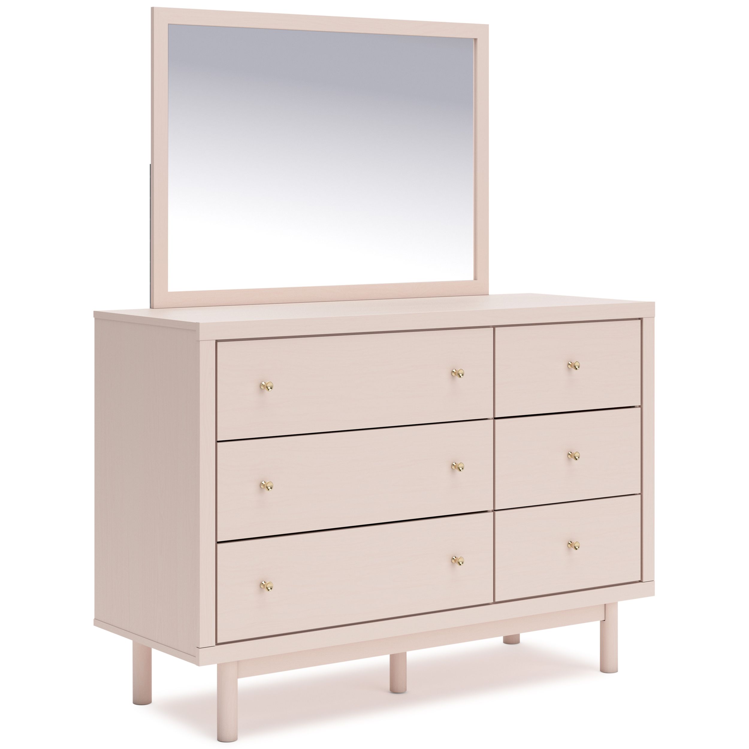 Wistenpine Fabric/MDF Upholstered Panel Storage Kid's Bedroom Set w/4 Drawers