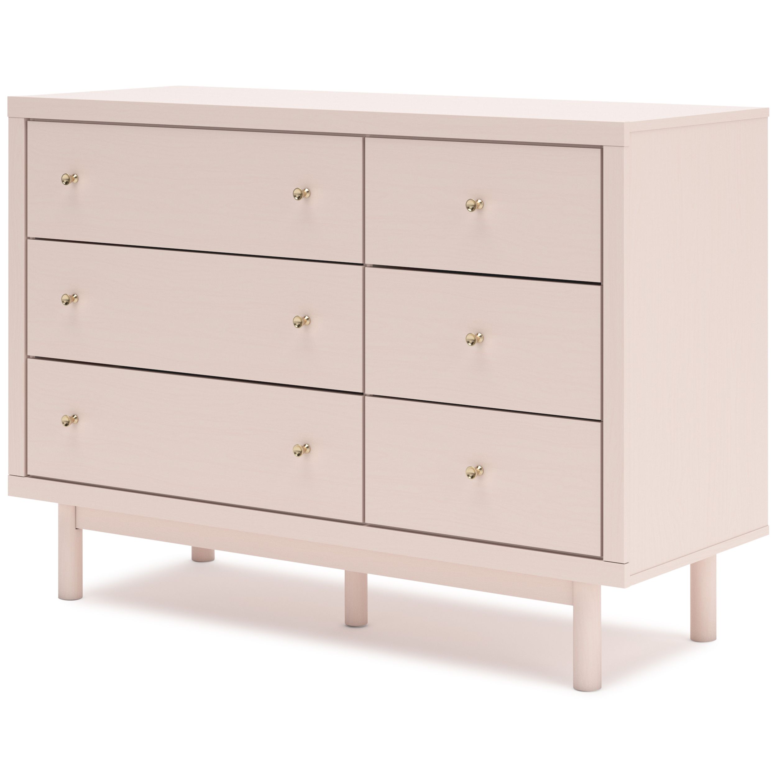 Wistenpine Fabric/MDF Upholstered Panel Storage Kid's Bedroom Set w/4 Drawers