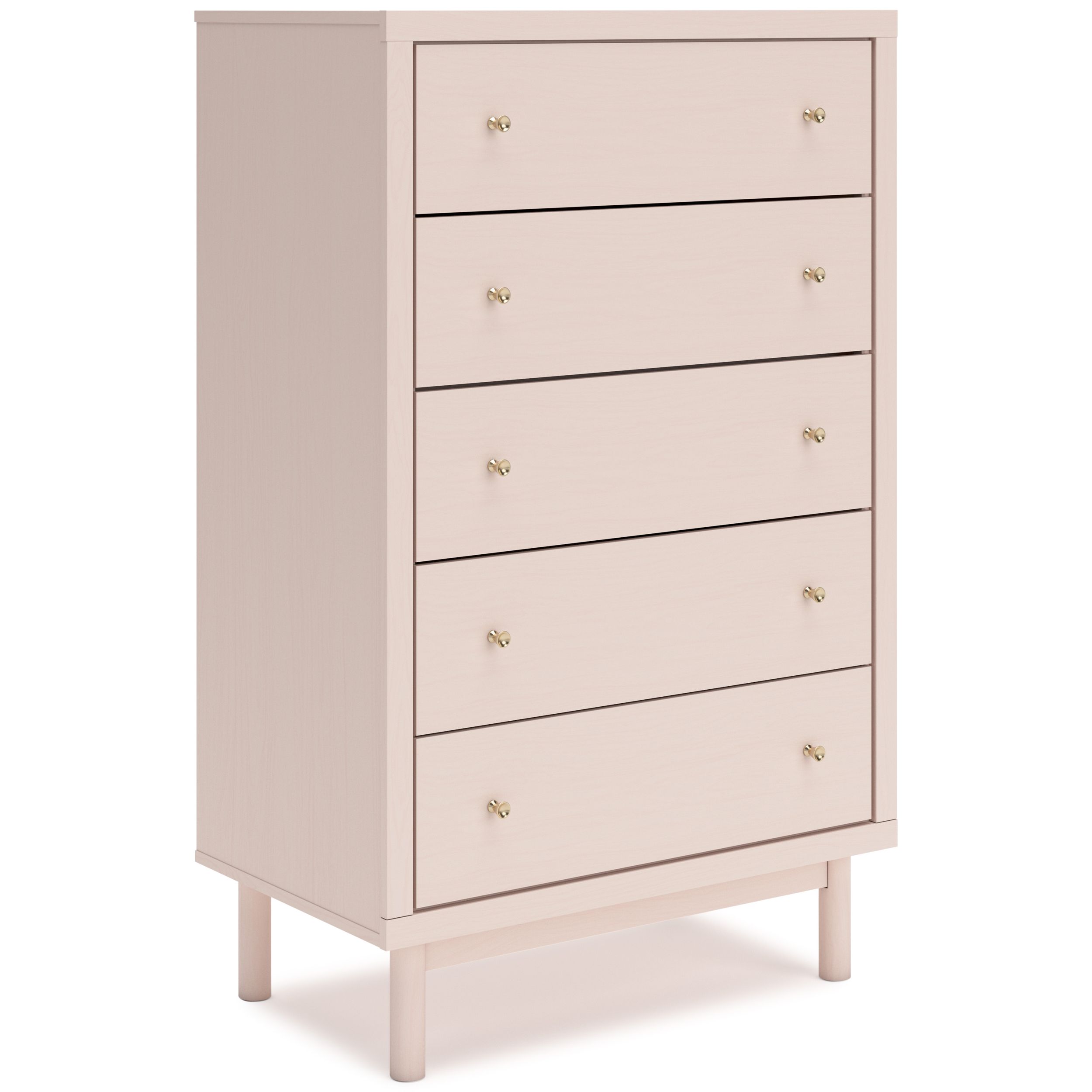 Wistenpine Fabric/MDF Upholstered Panel Storage Kid's Bedroom Set w/4 Drawers
