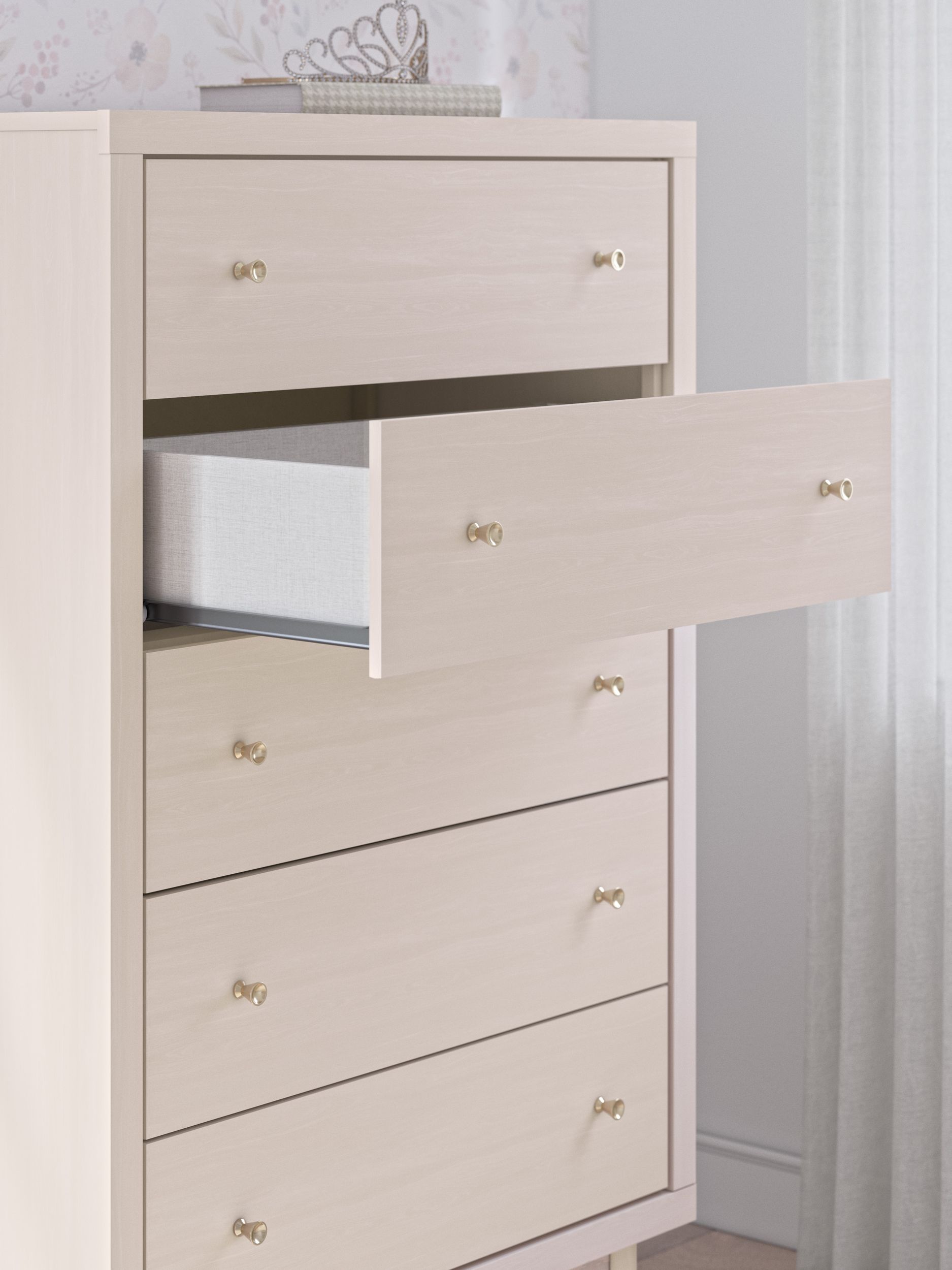 Wistenpine MDF/Plywood Kid's Chest w/5 Drawers