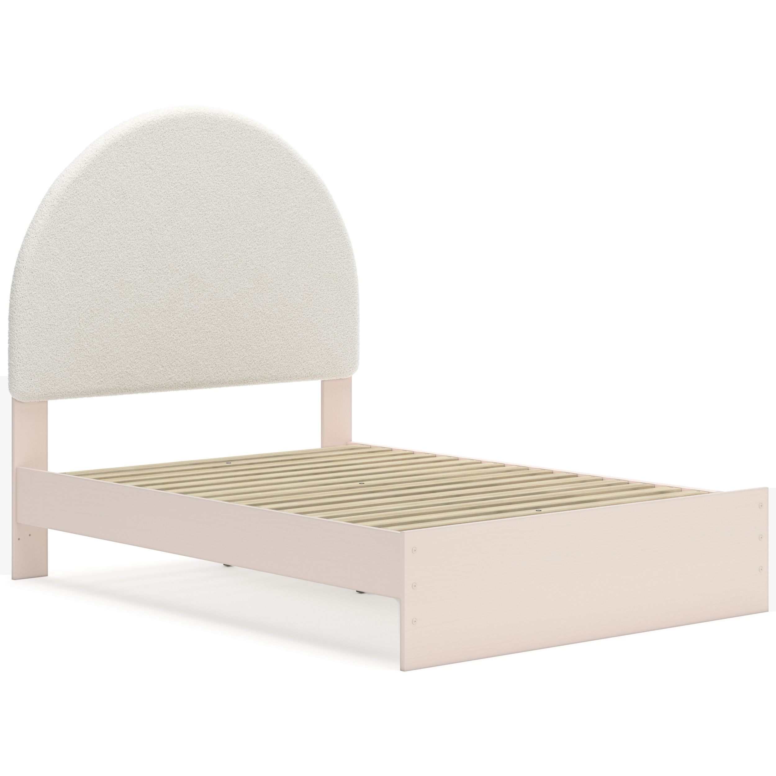 Wistenpine Fabric/MDF Upholstered Panel Storage Kid's Bed w/2 Drawers, Full Size