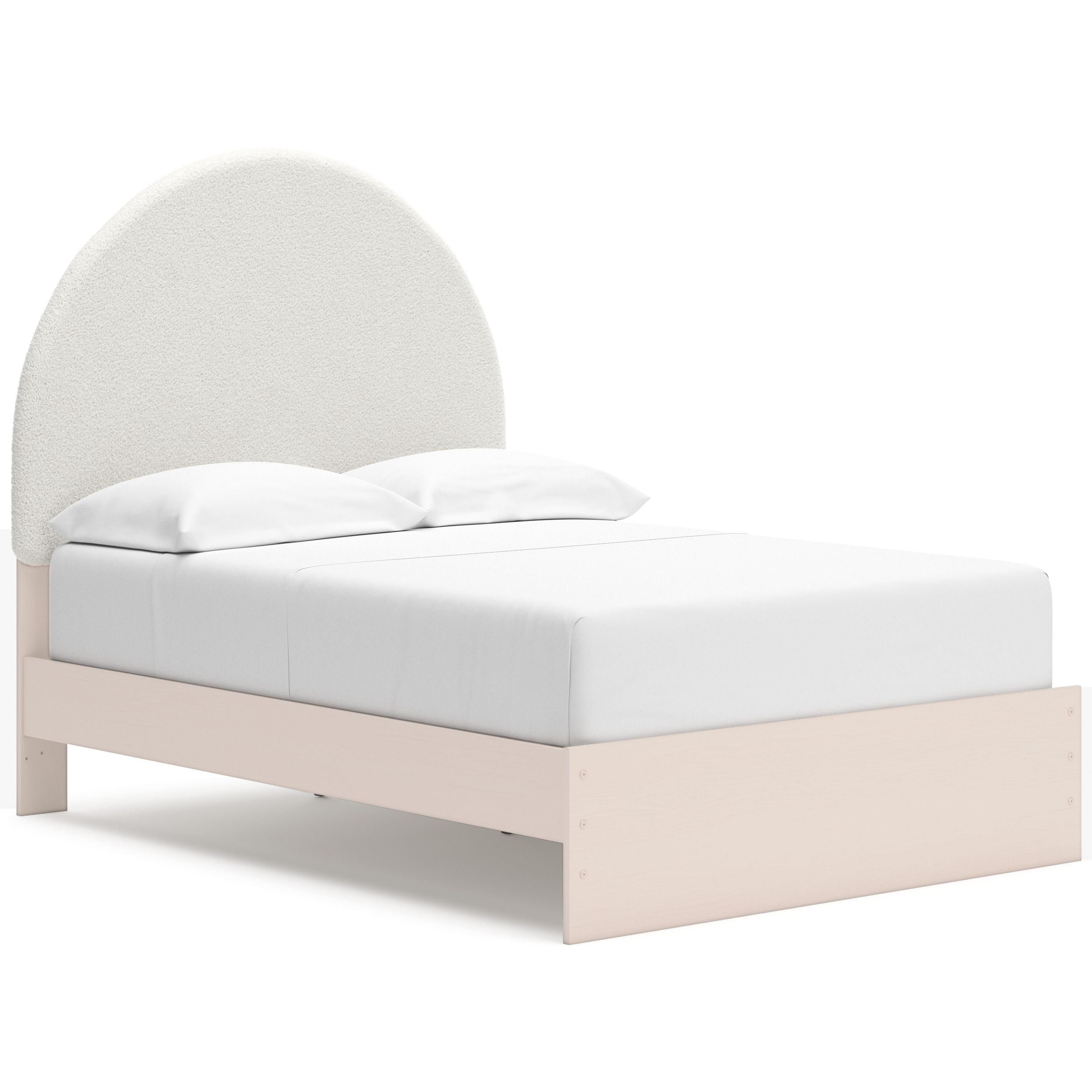 Wistenpine Fabric/MDF Upholstered Panel Storage Kid's Bedroom Set w/2 Drawers