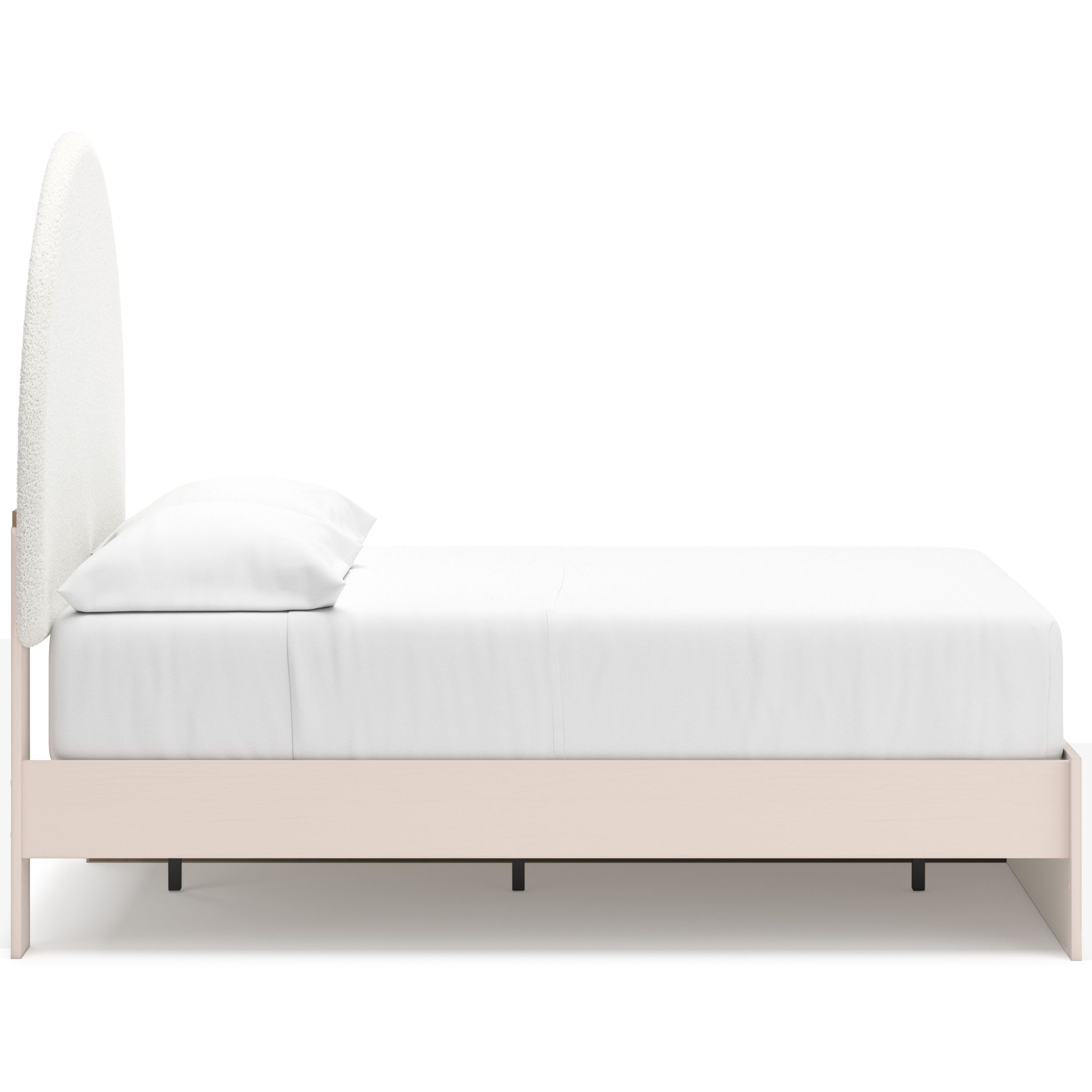 Wistenpine Fabric/MDF Upholstered Panel Storage Kid's Bed w/2 Drawers, Full Size
