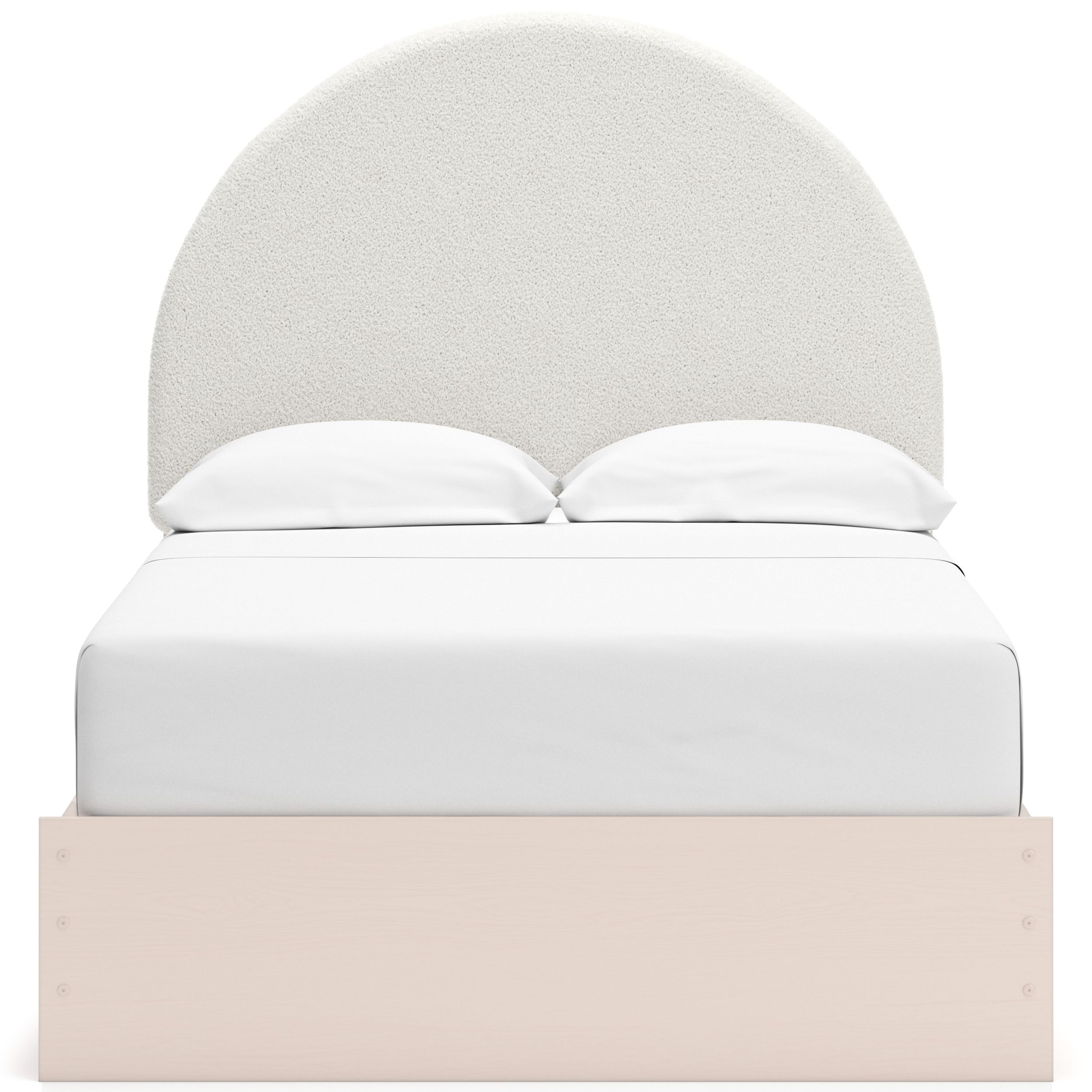 Wistenpine Fabric/MDF Upholstered Panel Storage Kid's Bed w/4 Drawers, Full Size