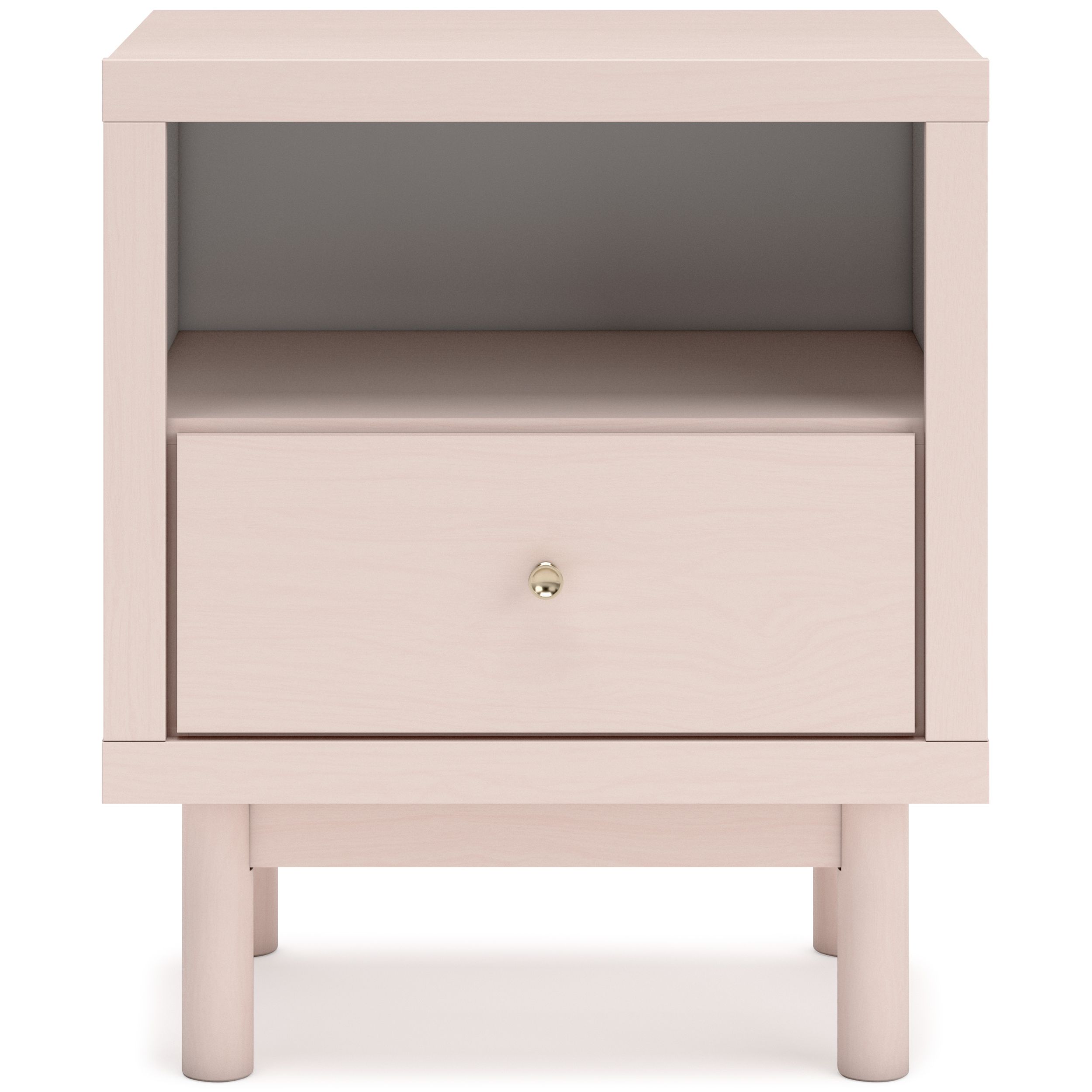 Wistenpine Fabric/MDF Upholstered Panel Storage Kid's Bedroom Set w/4 Drawers