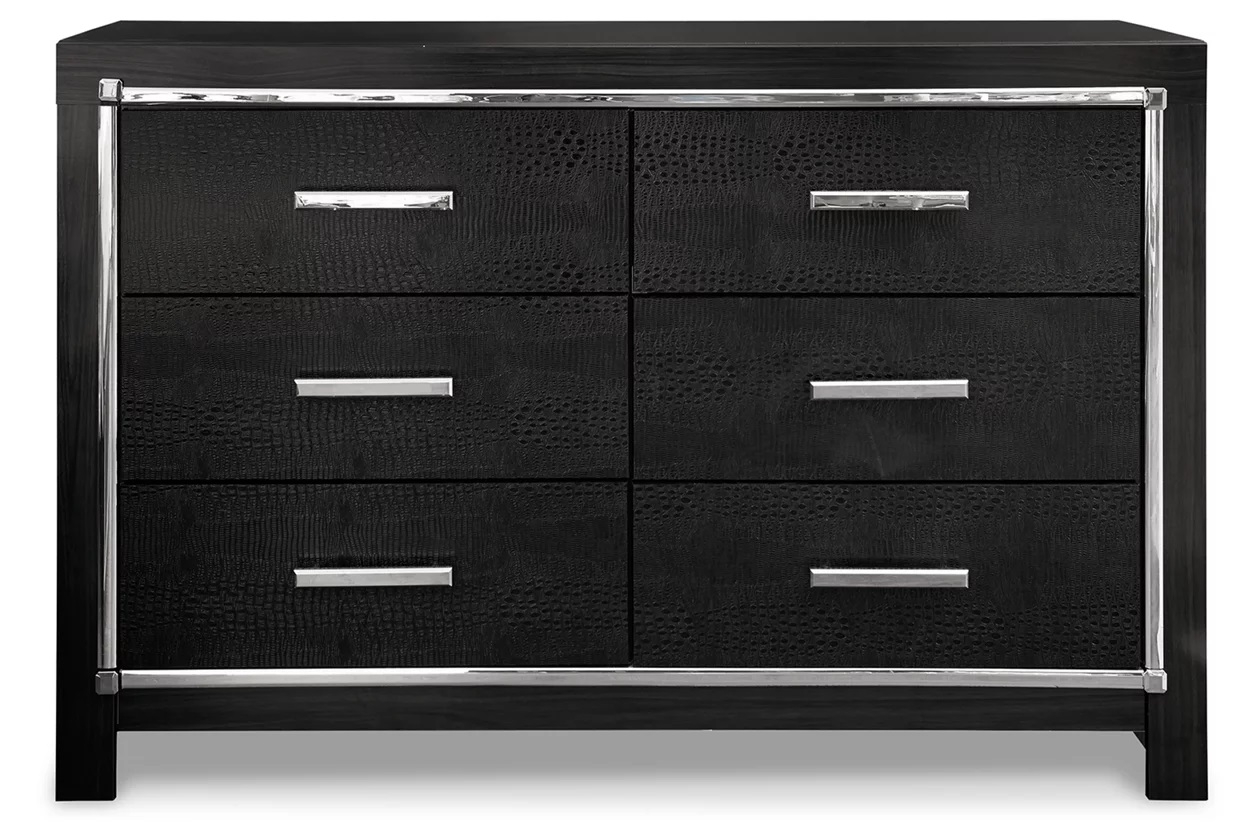 Ashley SM Kaydell PU/Wood Panel Bedroom Set w/LED Lighting, Queen Size