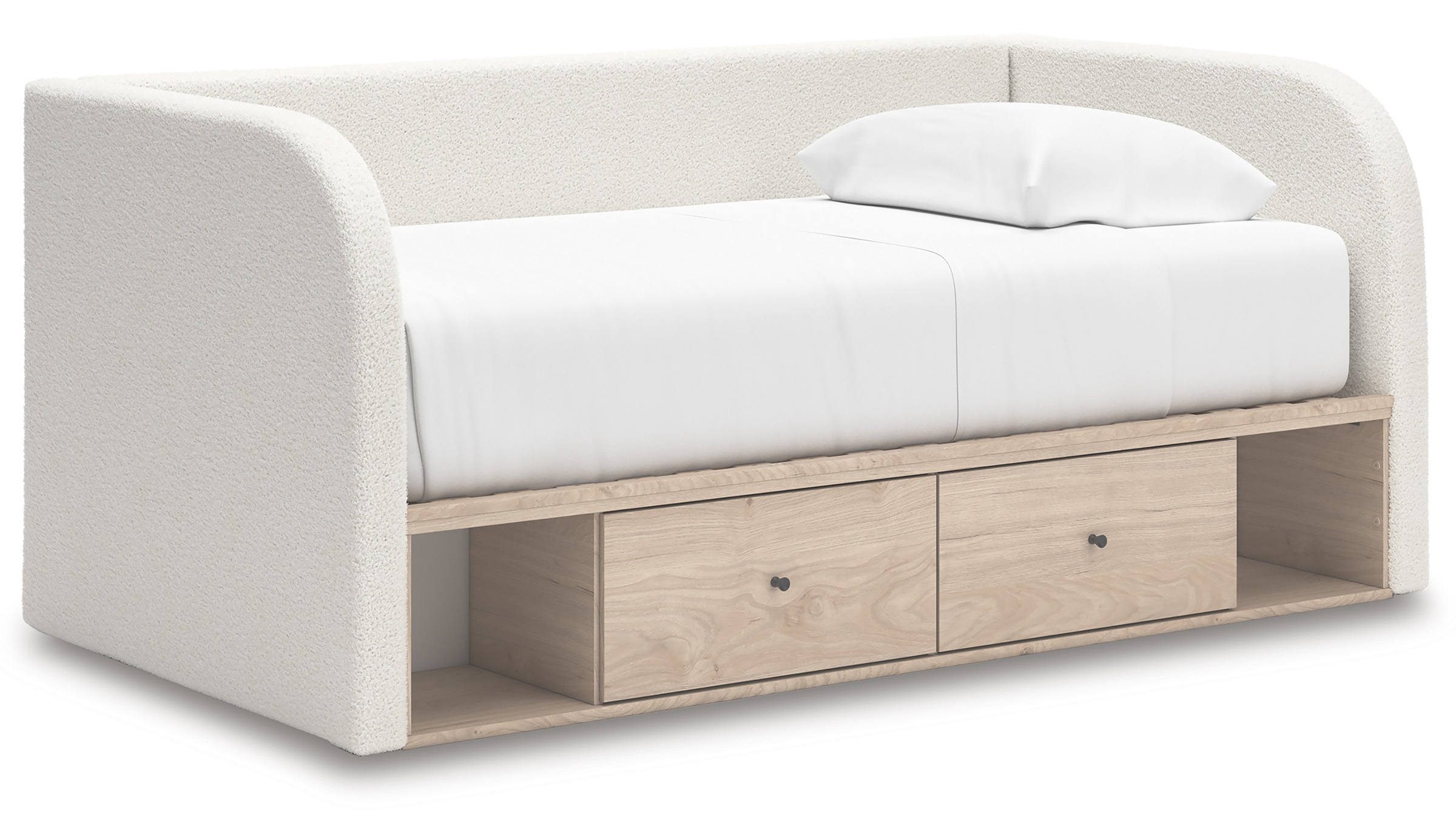 Arloster Fabric/MDF Upholstered Kid's Daybed w/2 Drawers, Twin Size