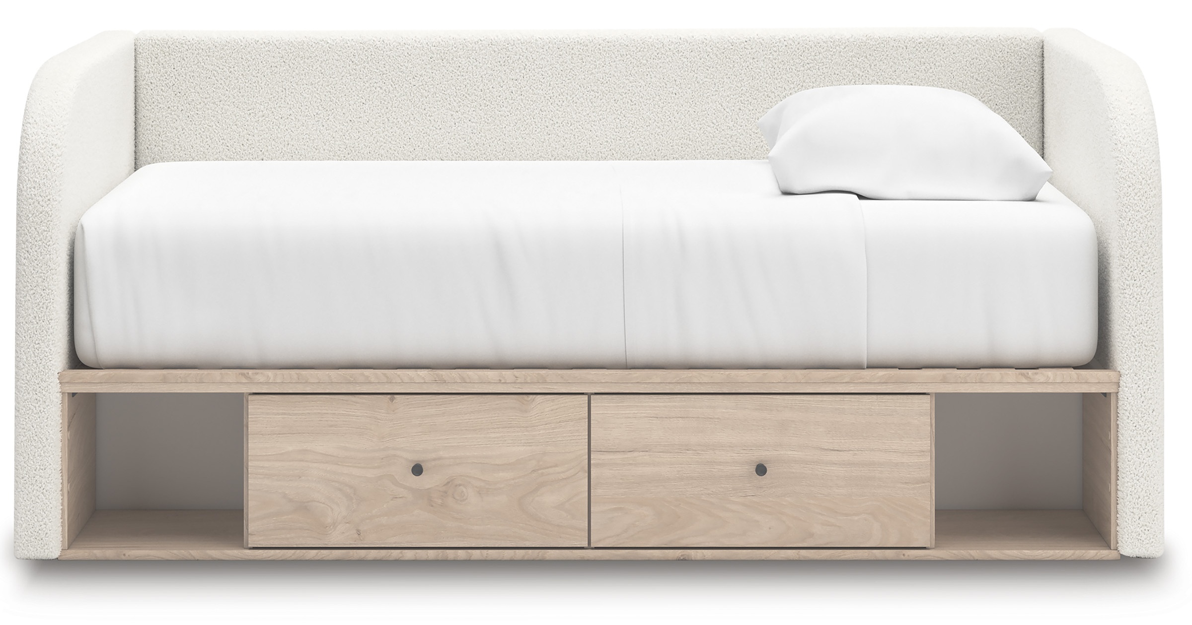 Arloster Fabric/MDF Upholstered Kid's Daybed w/2 Drawers, Twin Size