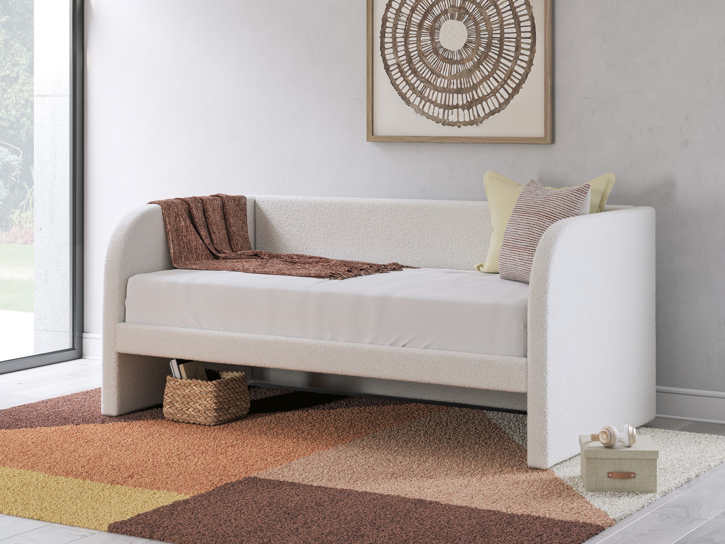 Arloster Fabric Upholstered Storage Daybed Kid's Bedroom Set