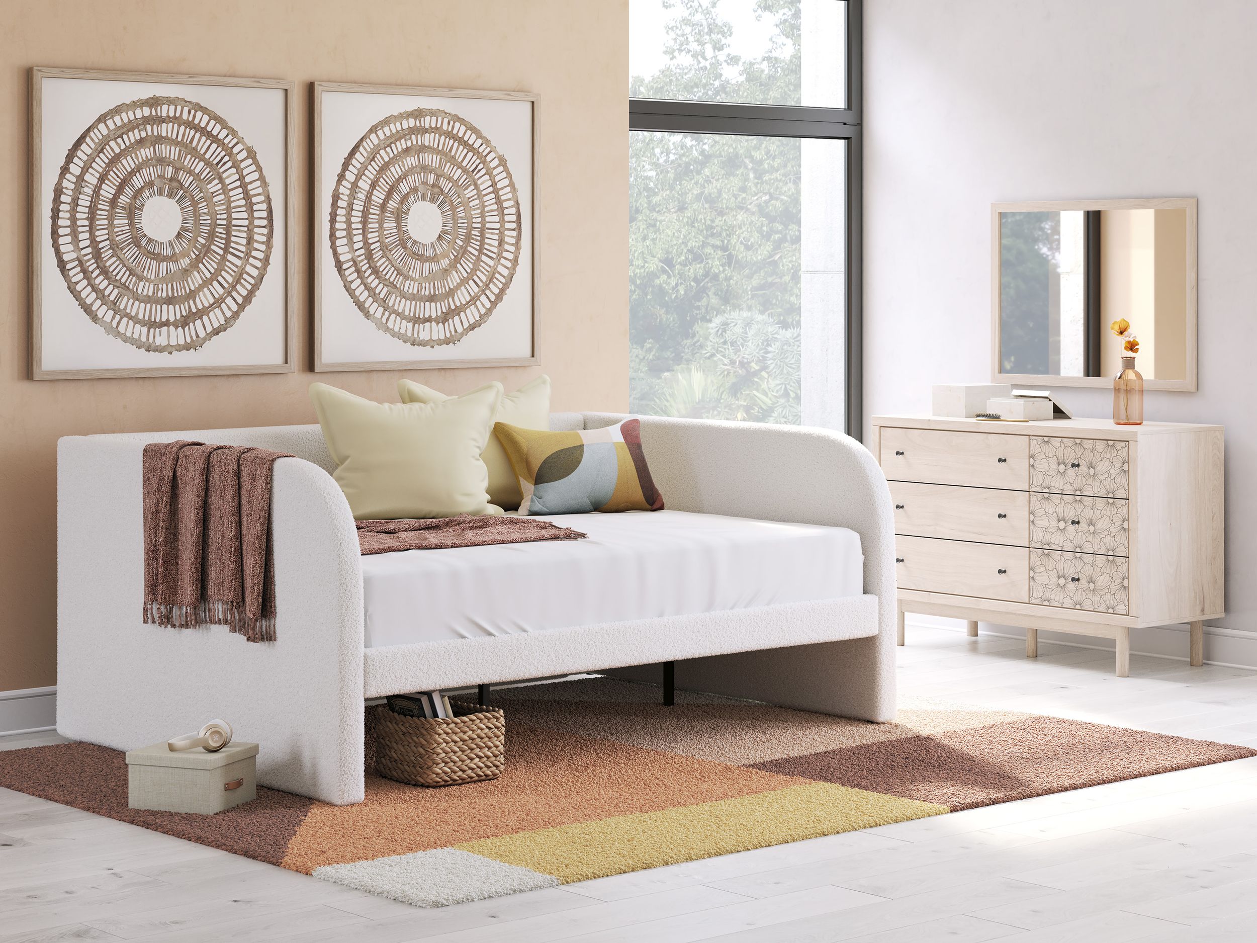 Arloster Fabric Upholstered Daybed Kid's Bedroom Set
