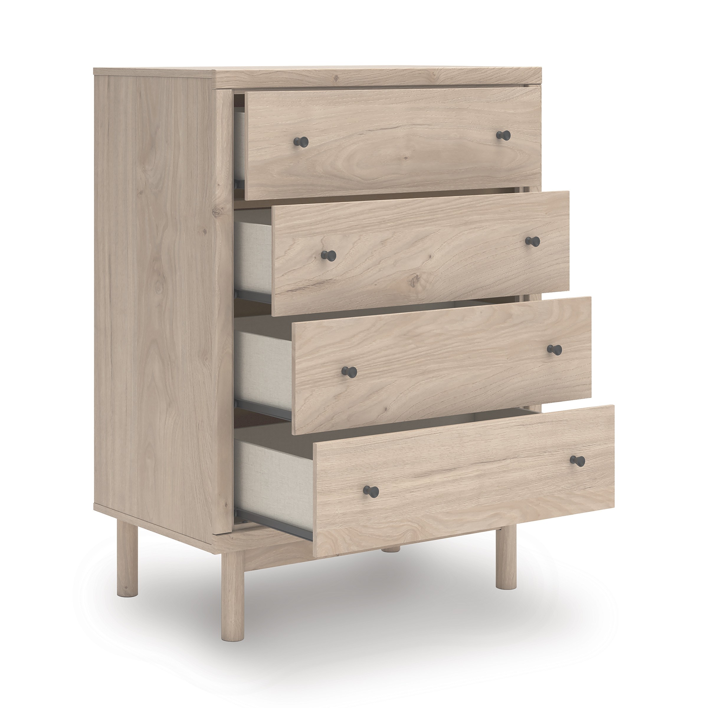 Arloster Fabric/MDF Upholstered Panel Storage Kid's Bedroom Set w/2 Drawers