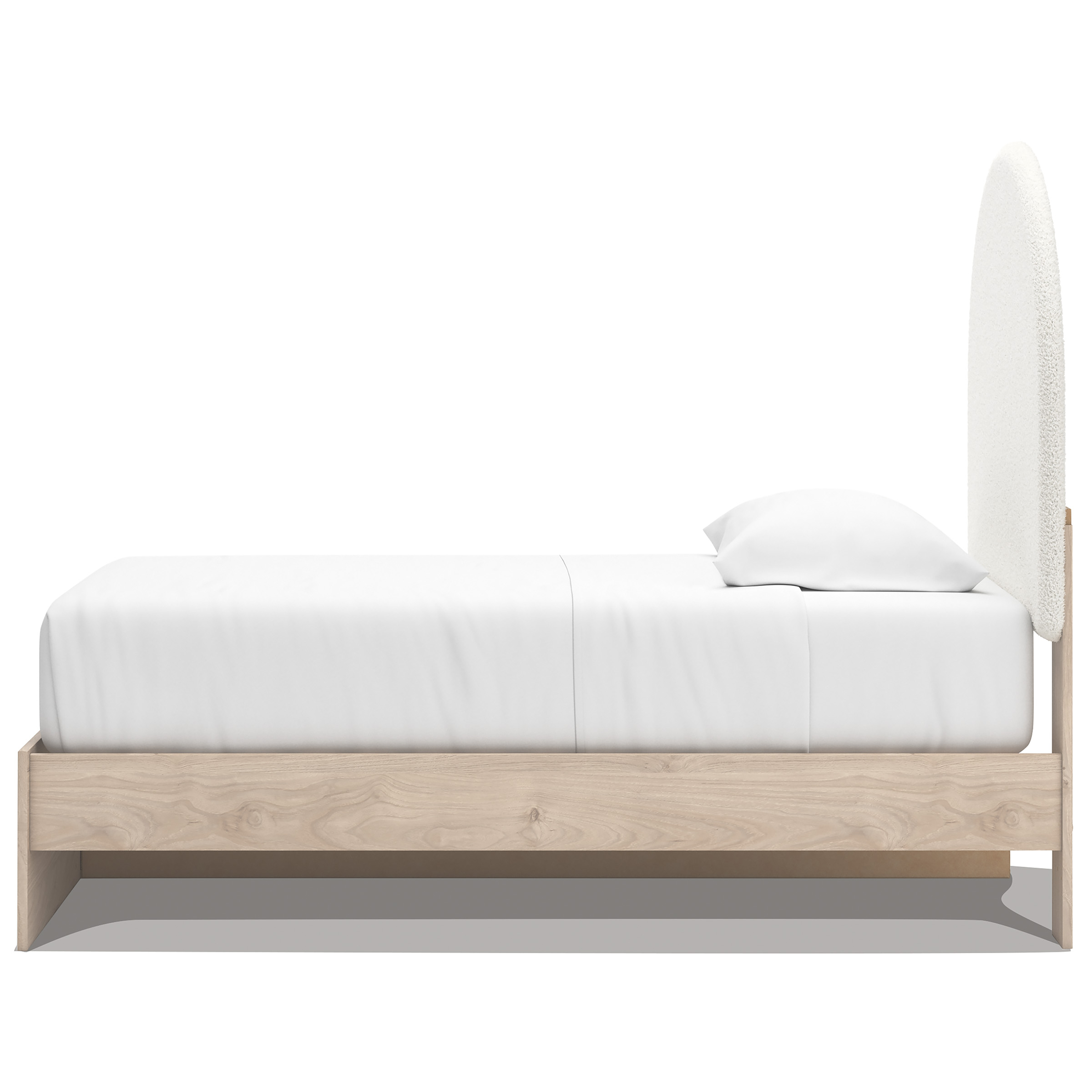Arloster Fabric/MDF Upholstered Panel Storage Kid's Bed w/2 Drawers