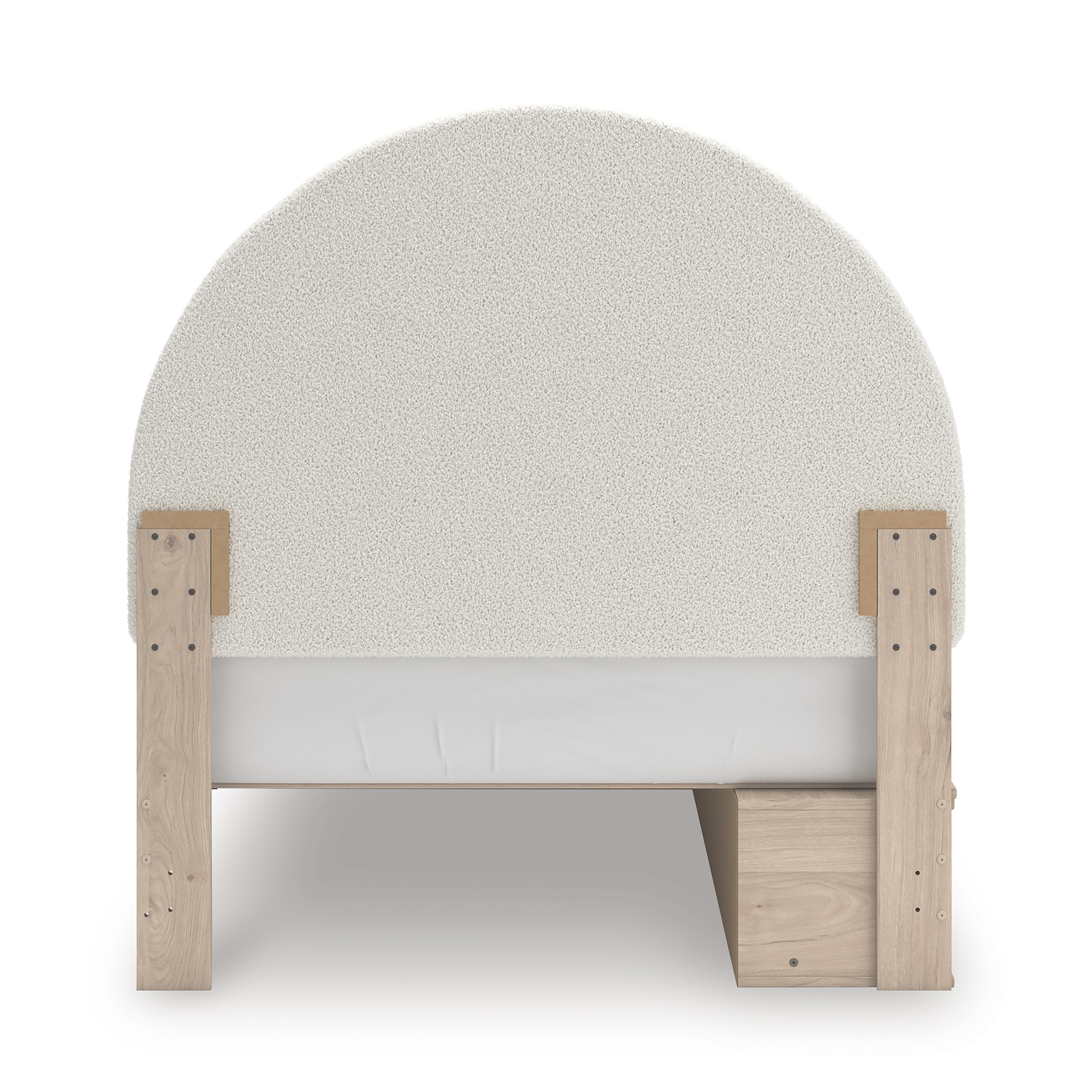 Arloster Fabric/MDF Upholstered Panel Storage Kid's Bedroom Set w/2 Drawers