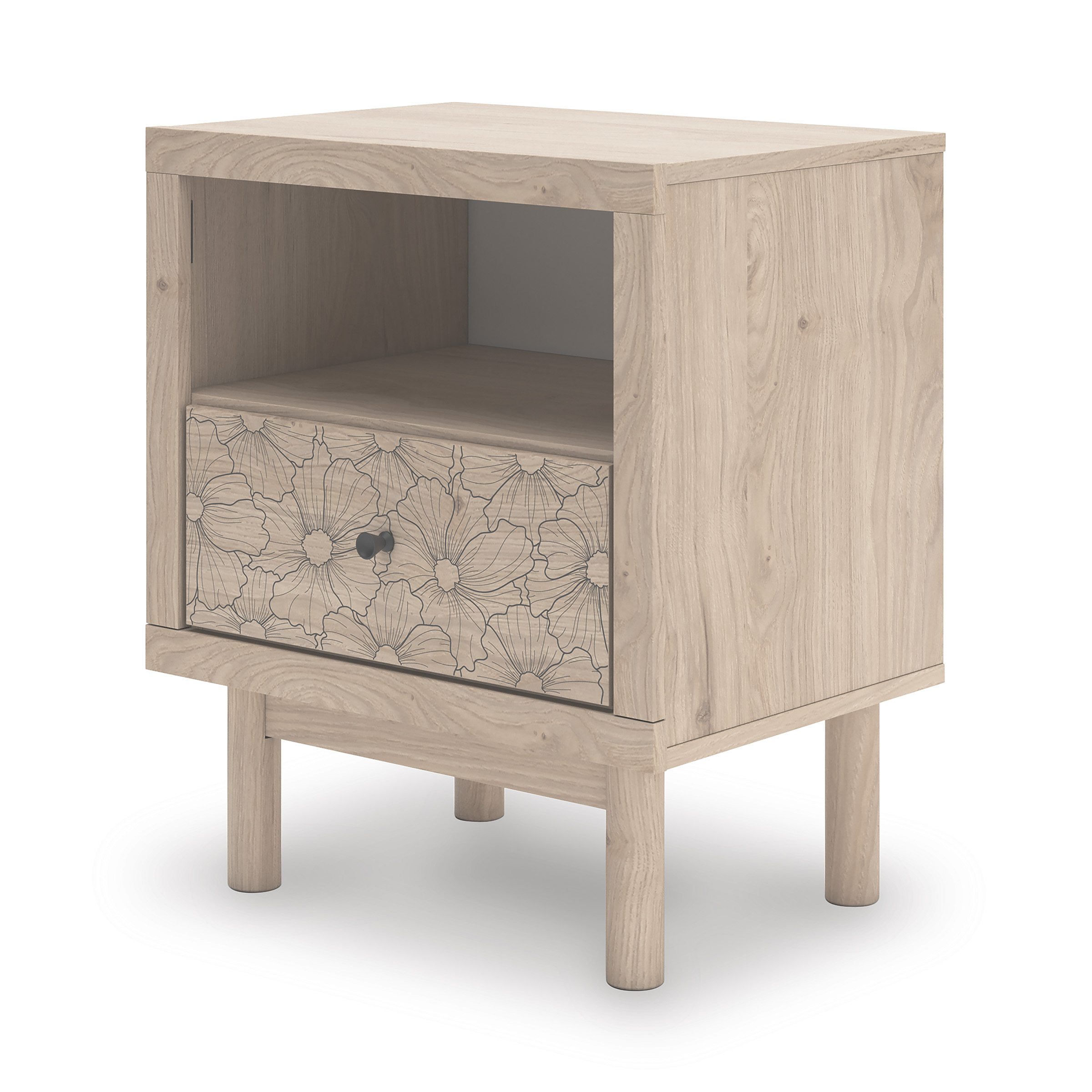 Arloster Fabric/MDF Upholstered Panel Storage Kid's Bedroom Set w/2 Drawers
