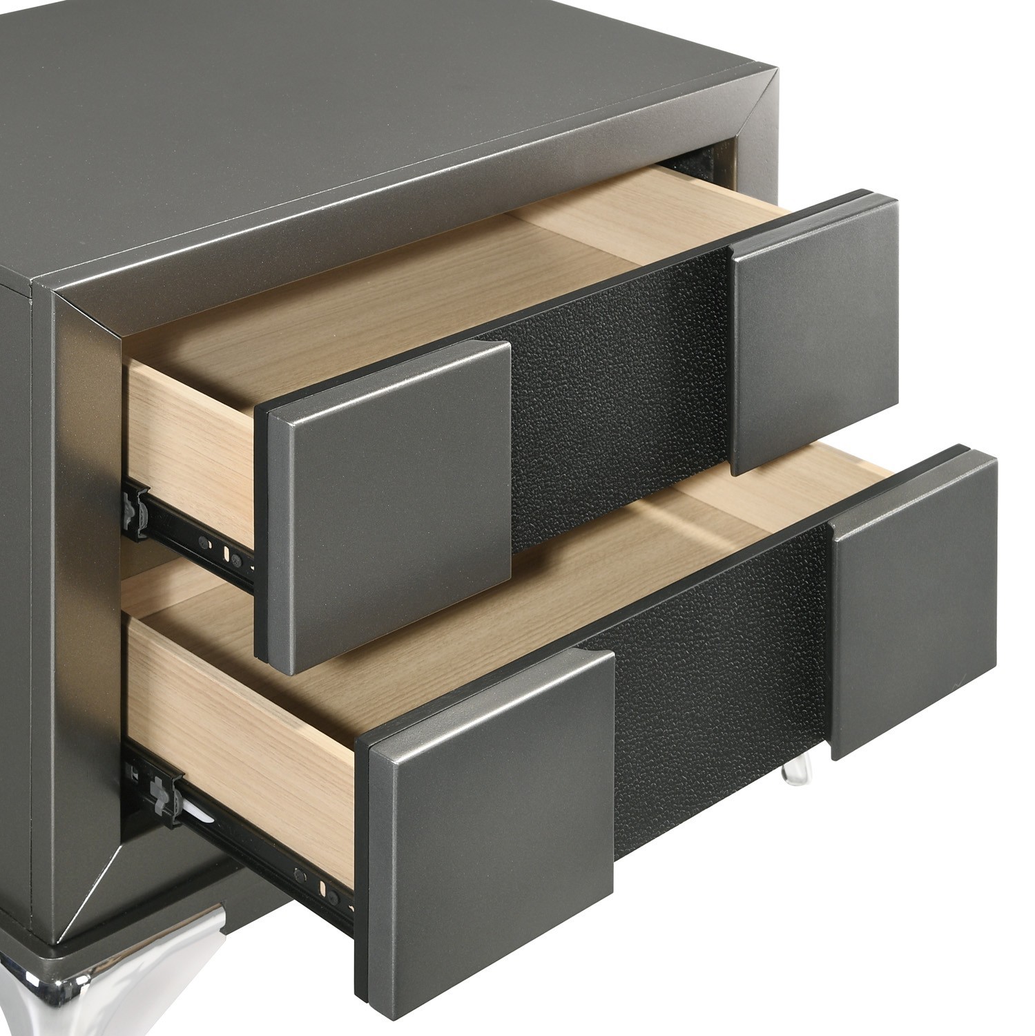 SM Nocturne Wood Nightstand w/2 Drawers