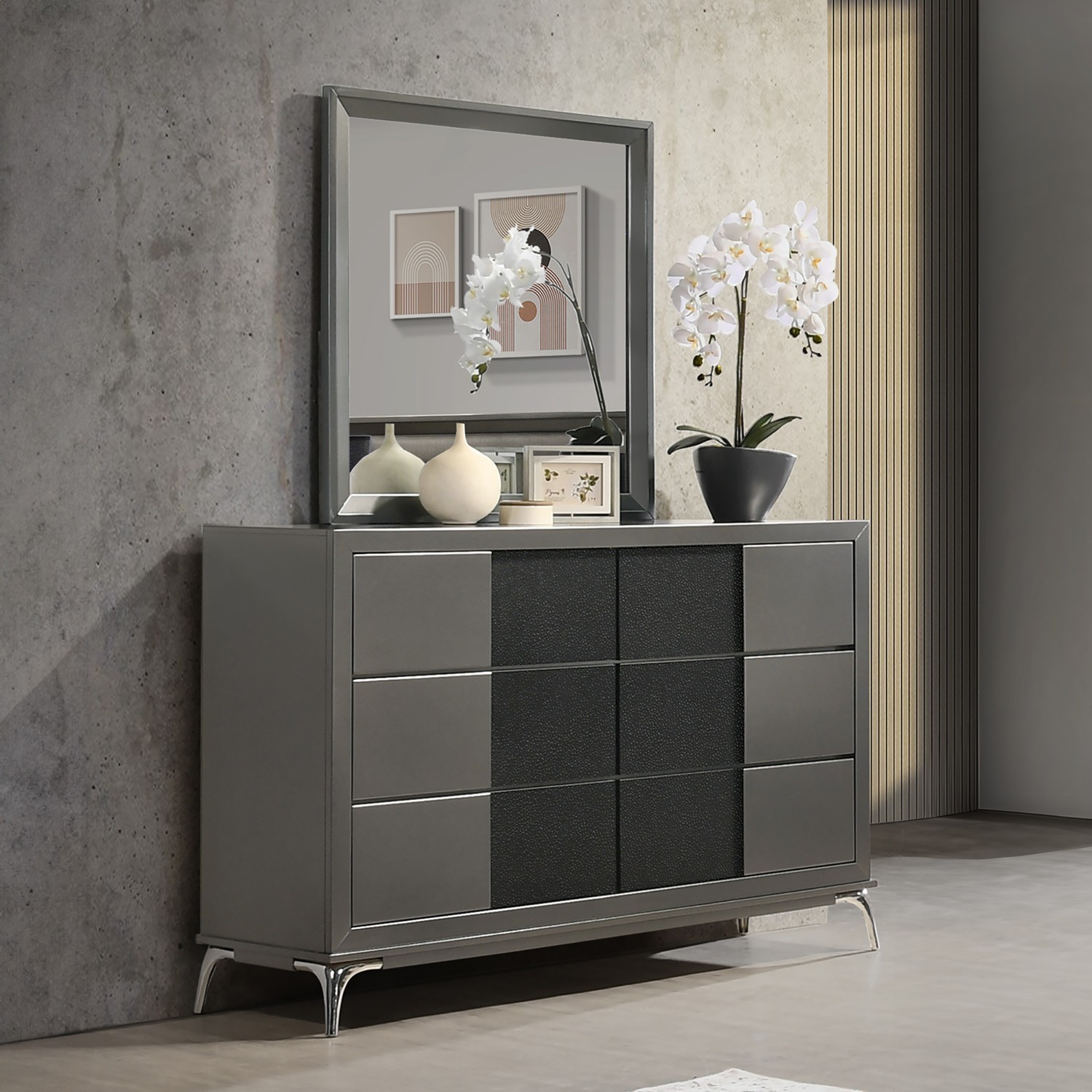 SM Nocturne Platform Storage Bedroom Set w/LED Light
