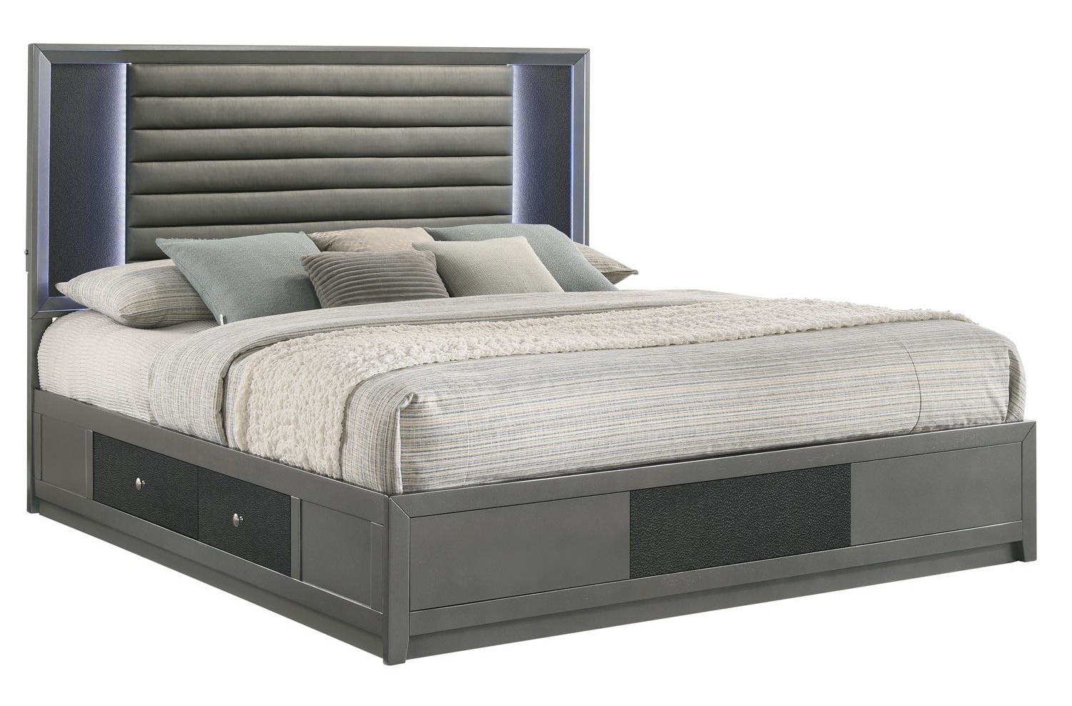 SM Nocturne Platform Storage Bedroom Set w/LED Light