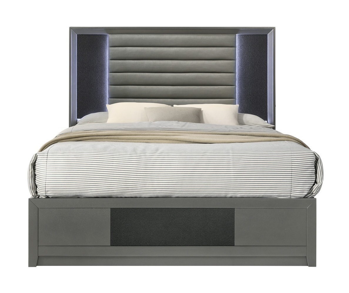 SM Nocturne Platform Storage Bed w/LED Light
