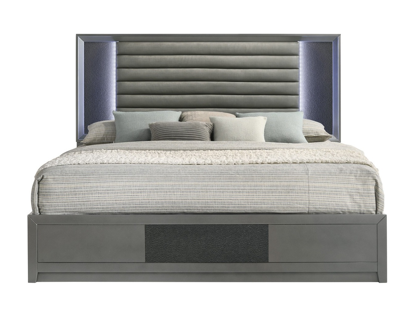 SM Nocturne Platform Storage Bedroom Set w/LED Light