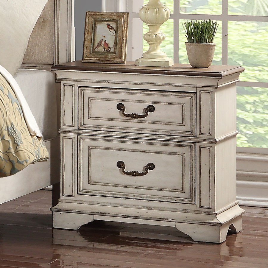 SM Anastasia Wood Nightstand w/2 Drawers