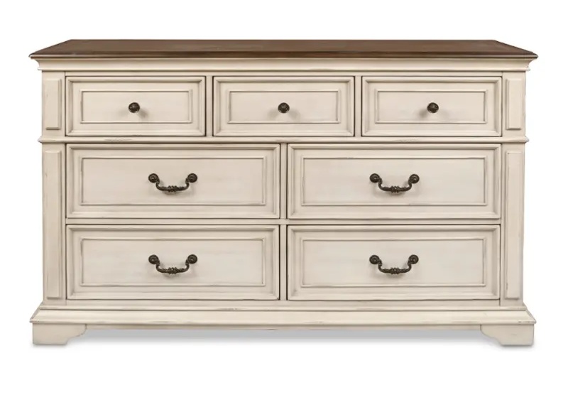 SM Anastasia Wood Double Dresser w/7 Drawers