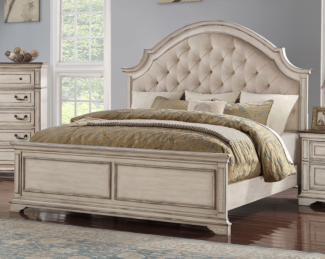 SM Anastasia Fabric/Wood Panel Bed