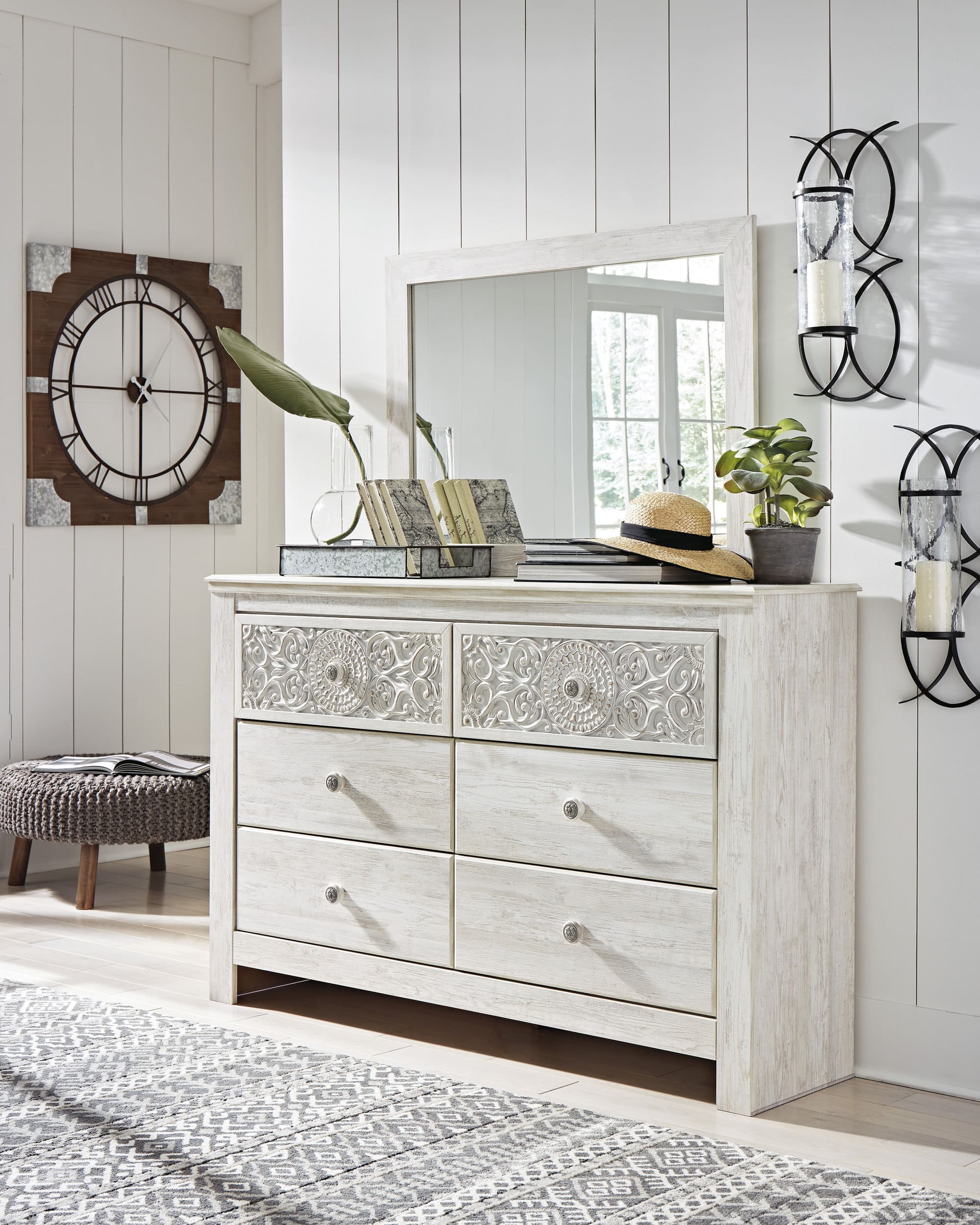 Paxberry MDF Double Dresser w/6 Drawers