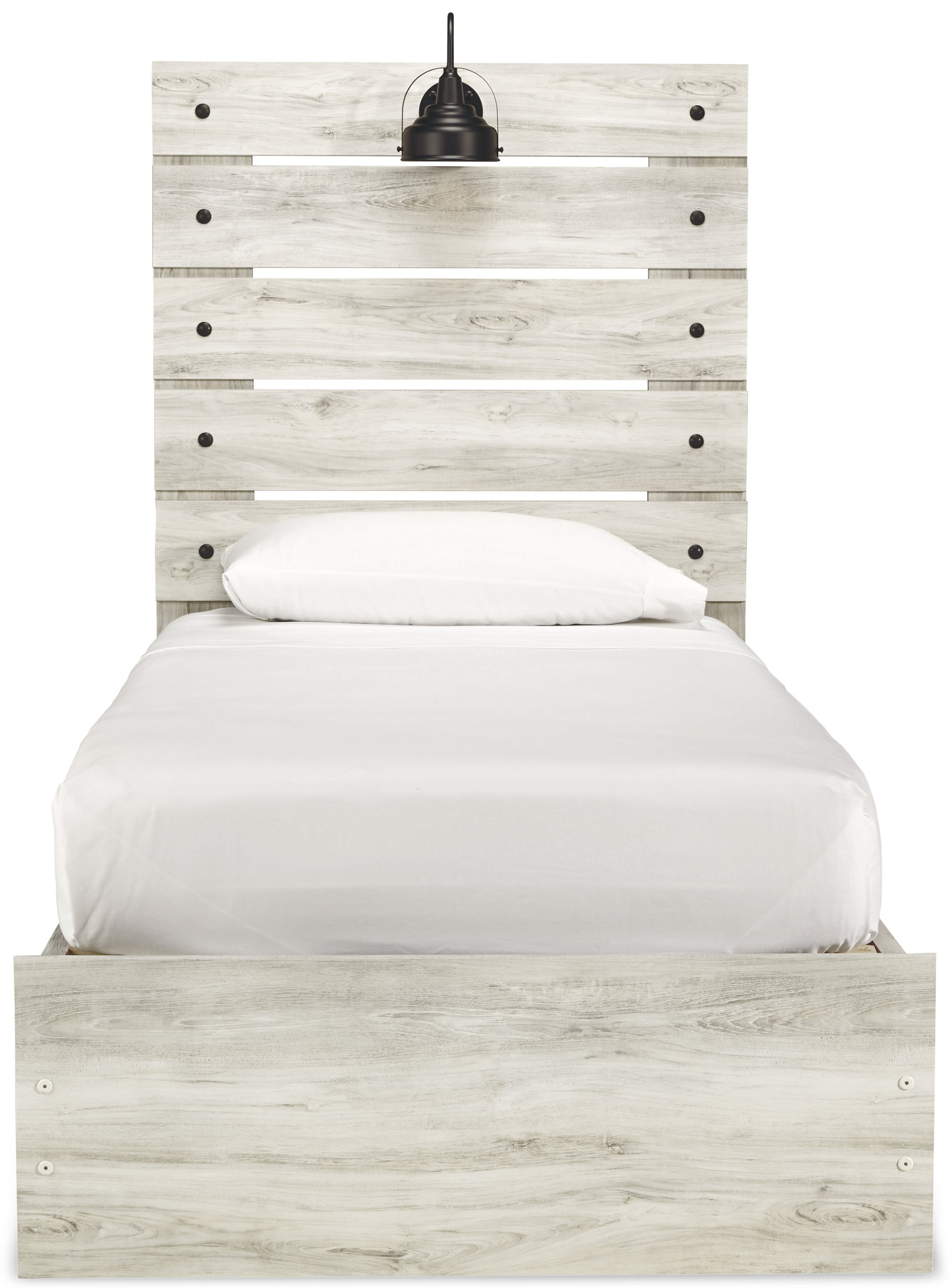 Cambeck MDF/Wood Veneer Panel Bed w/4 Drawers