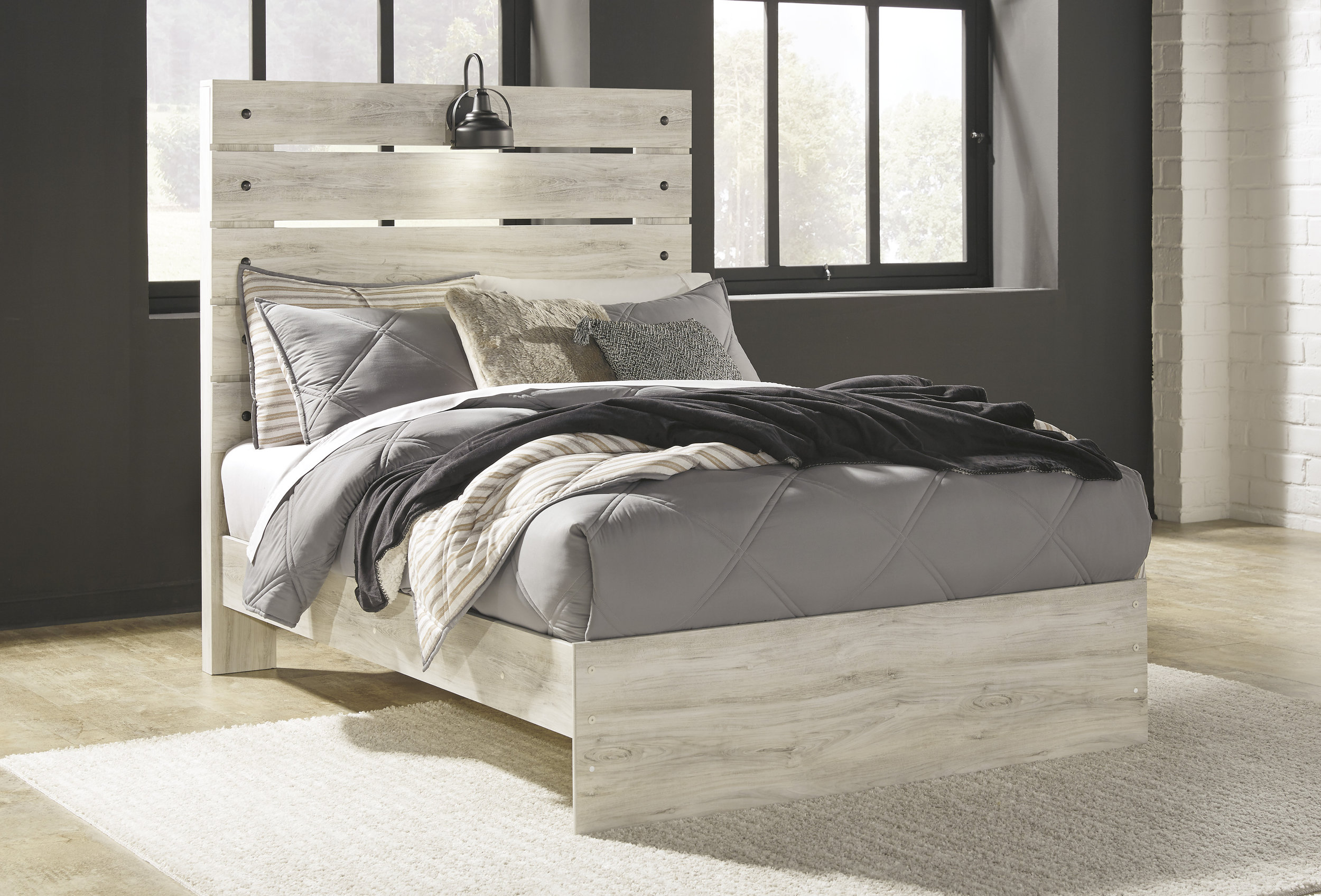 Cambeck MDF/Wood Veneer Panel Bed, Full Size