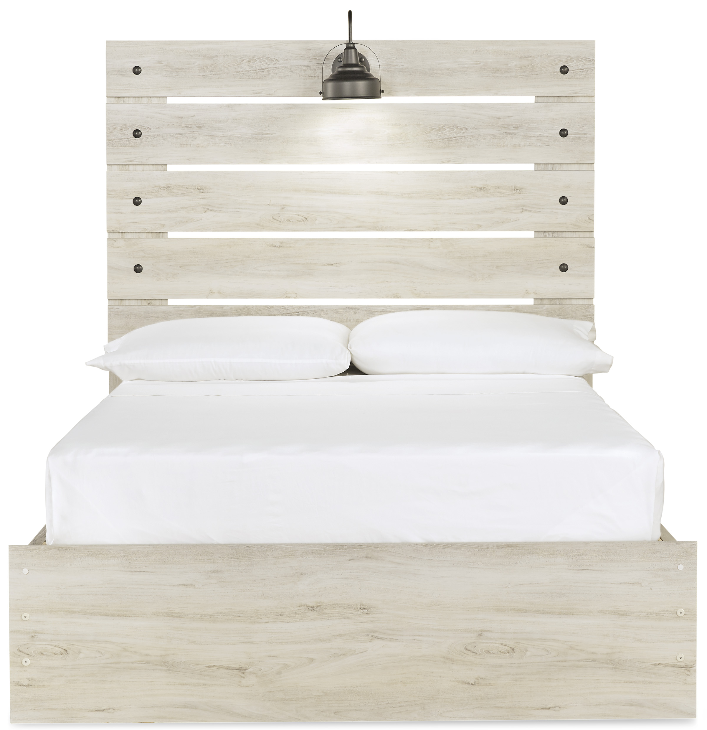 Cambeck MDF/Wood Veneer Panel Bed w/4 Storage Drawers, Full Size