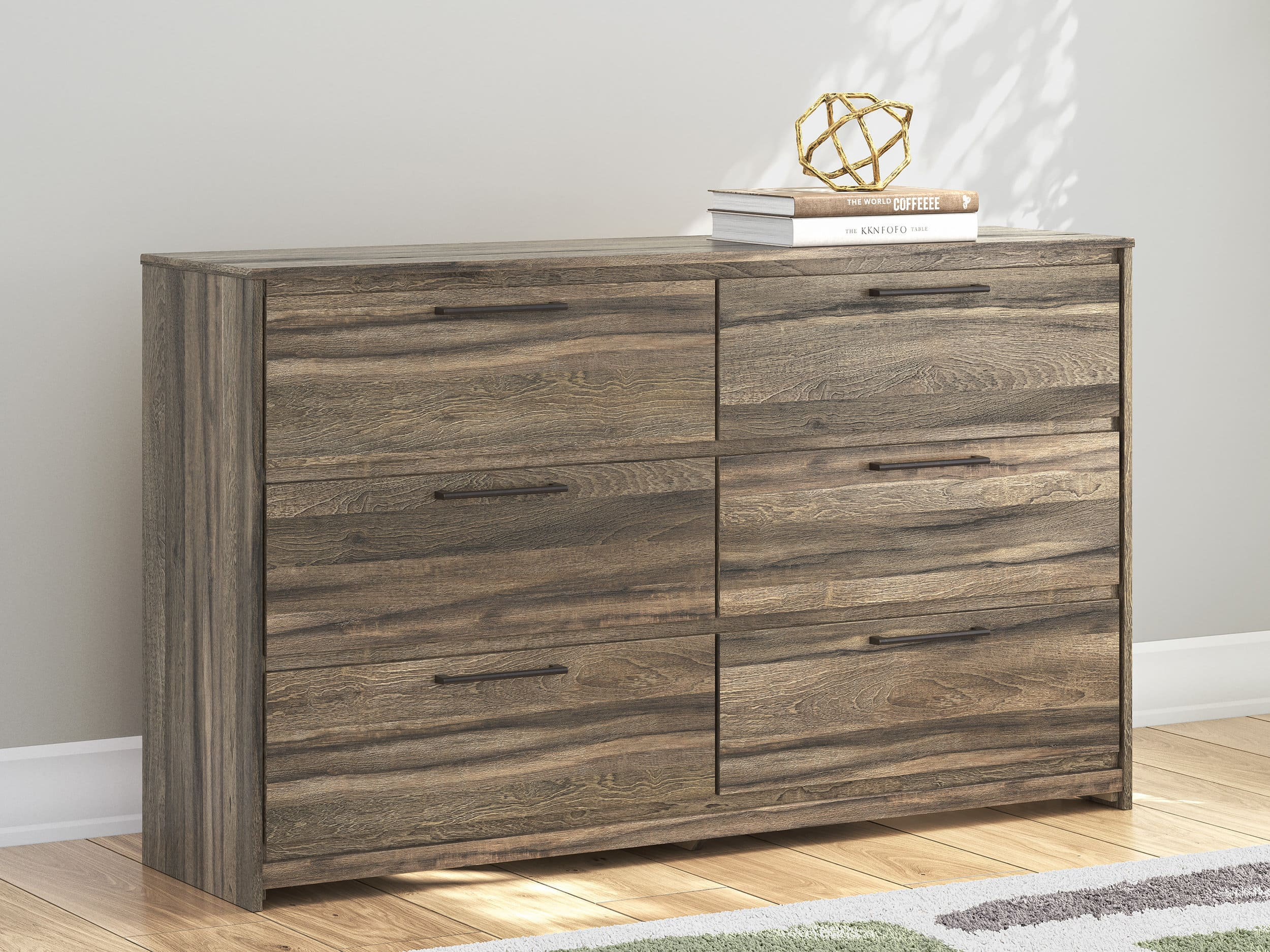 Elbrim MDF Panel Storage Bedroom Set w/6 Drawers
