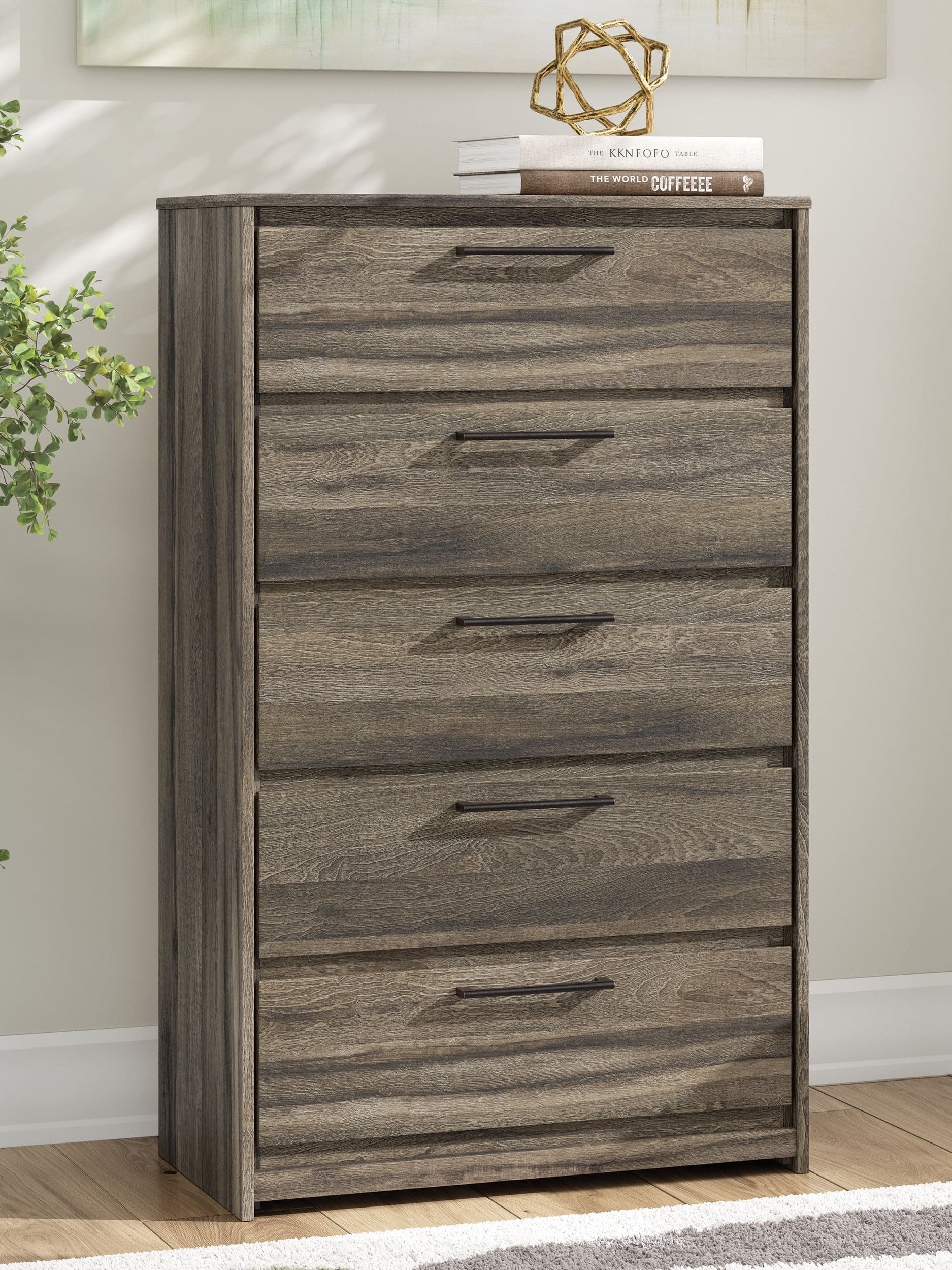 Elbrim MDF Panel Platform Storage Bedroom Set