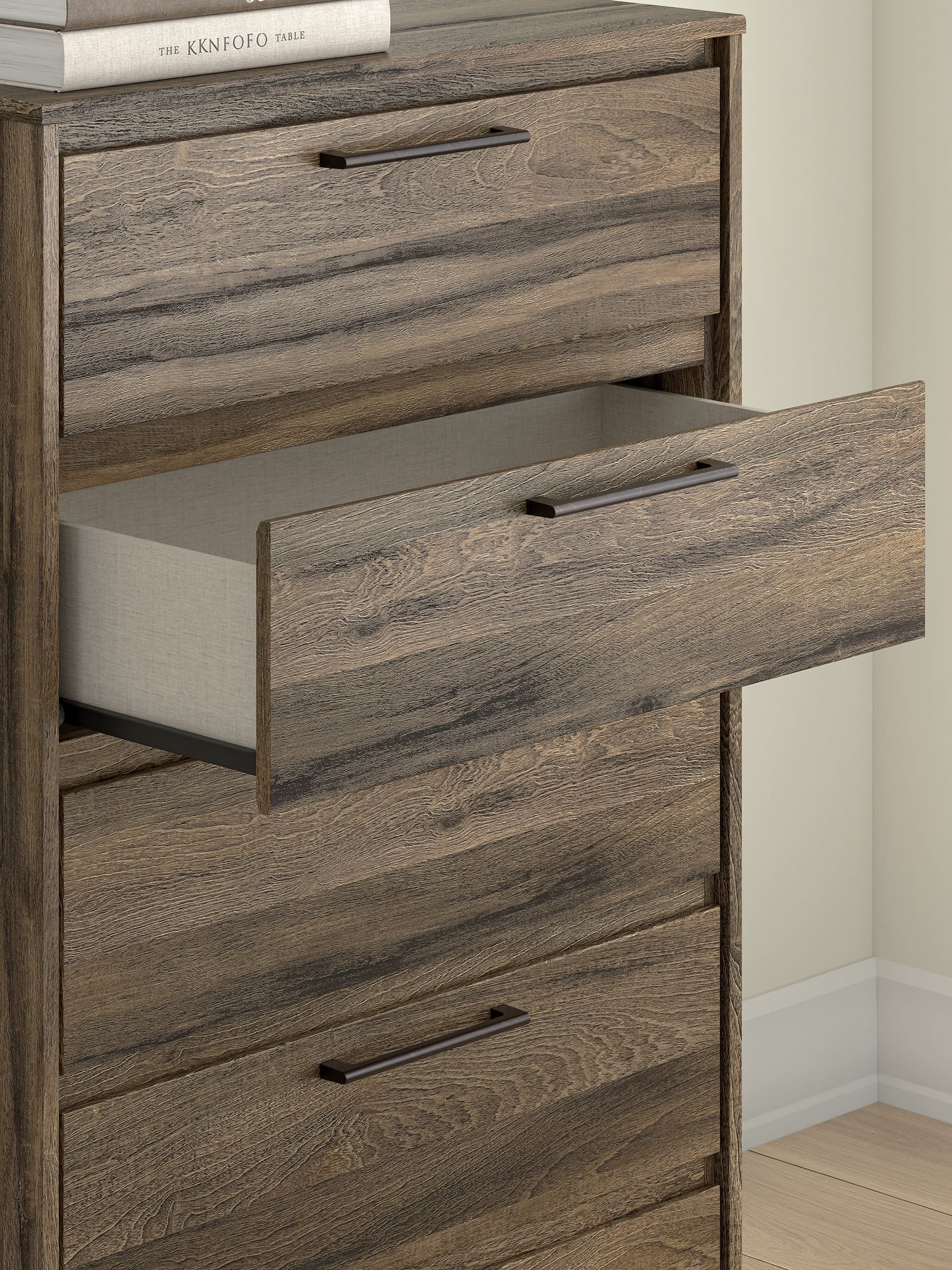 Elbrim MDF Panel Storage Bedroom Set w/6 Drawers