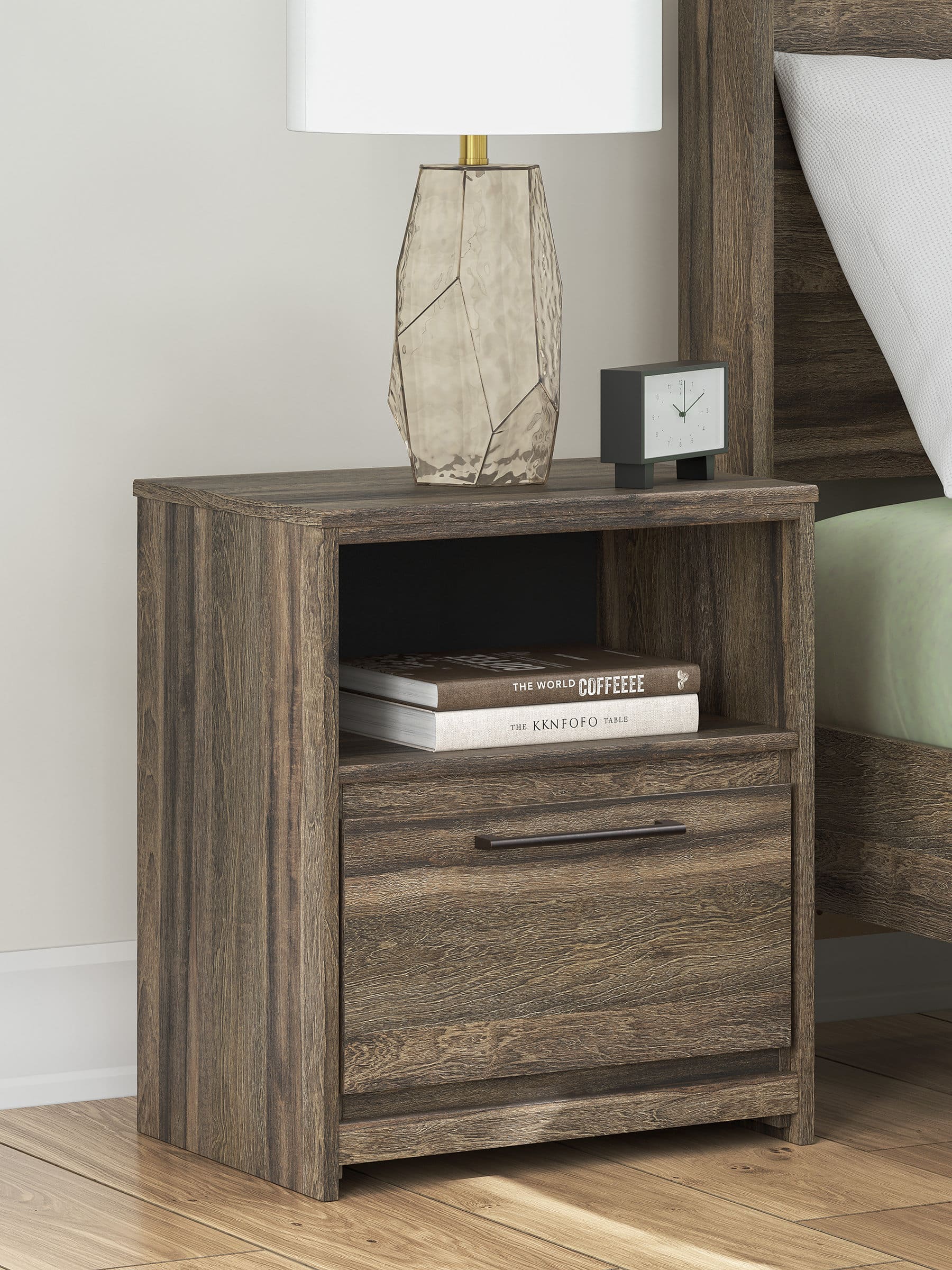Elbrim MDF Panel Platform Storage Bedroom Set