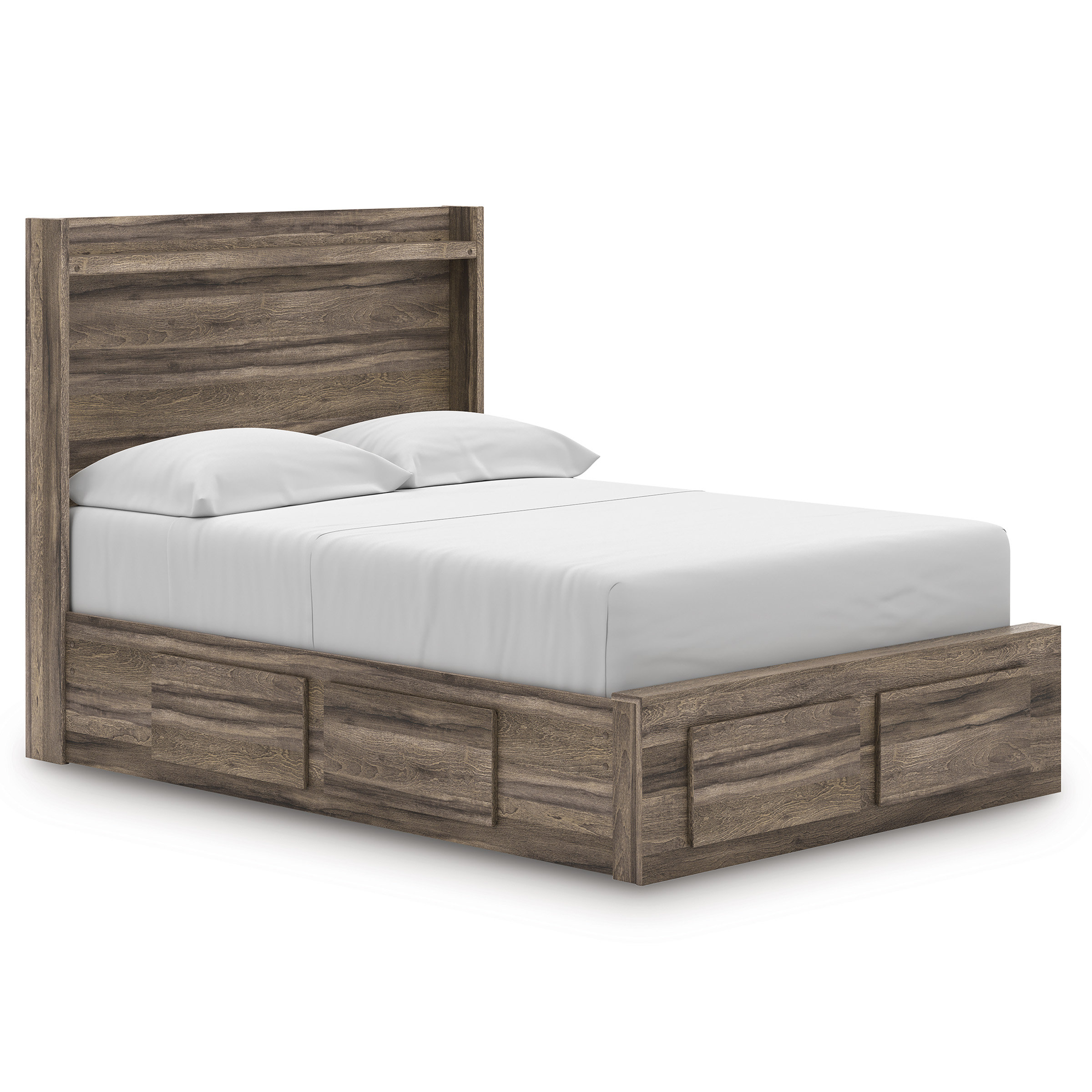 Elbrim MDF Panel Storage Bed w/6 Drawers