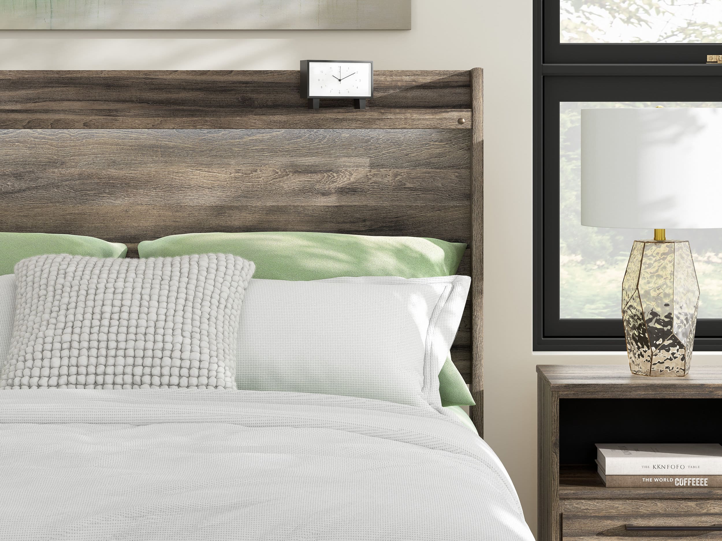Elbrim MDF Panel Storage Bed w/6 Drawers
