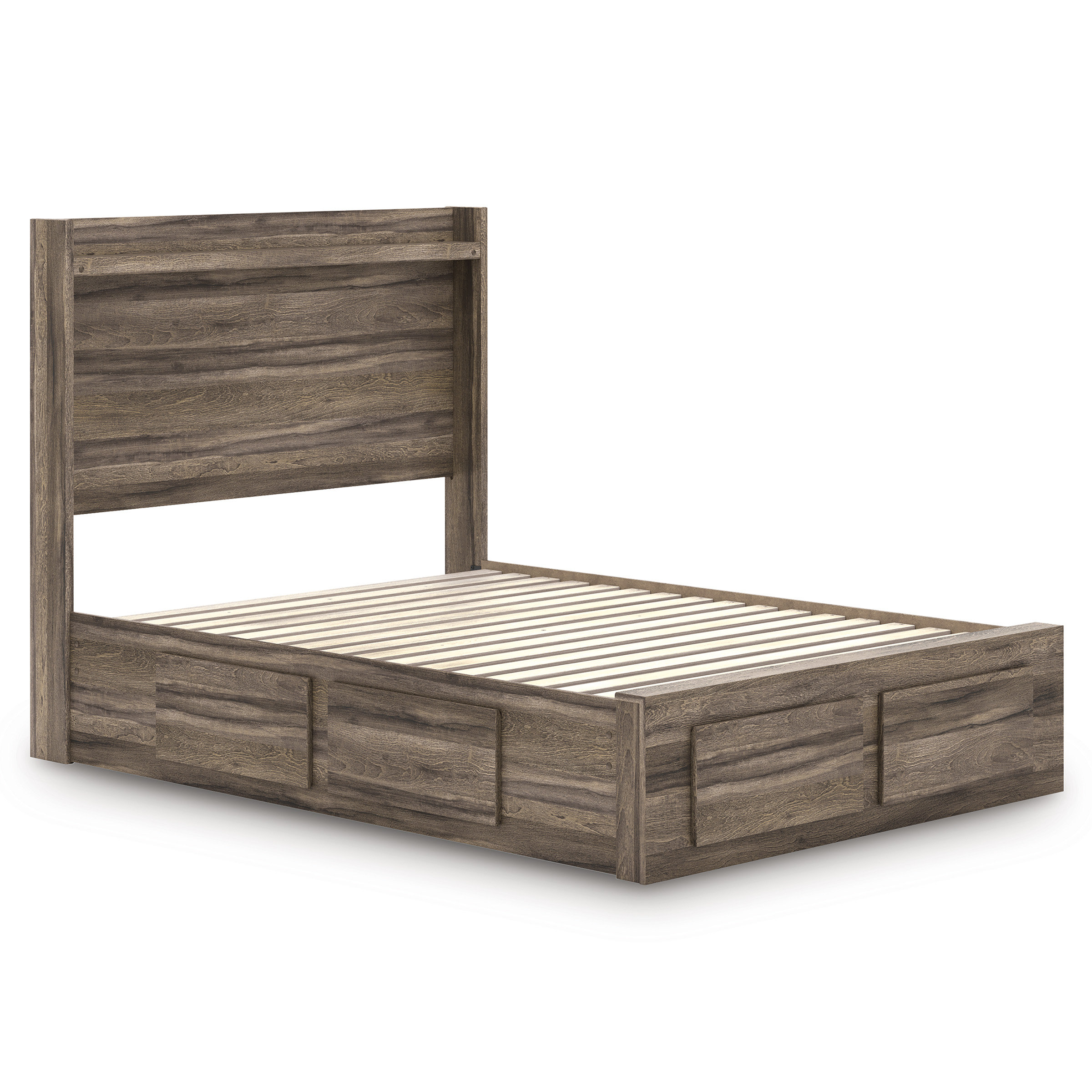 Elbrim MDF Panel Storage Bed w/6 Drawers