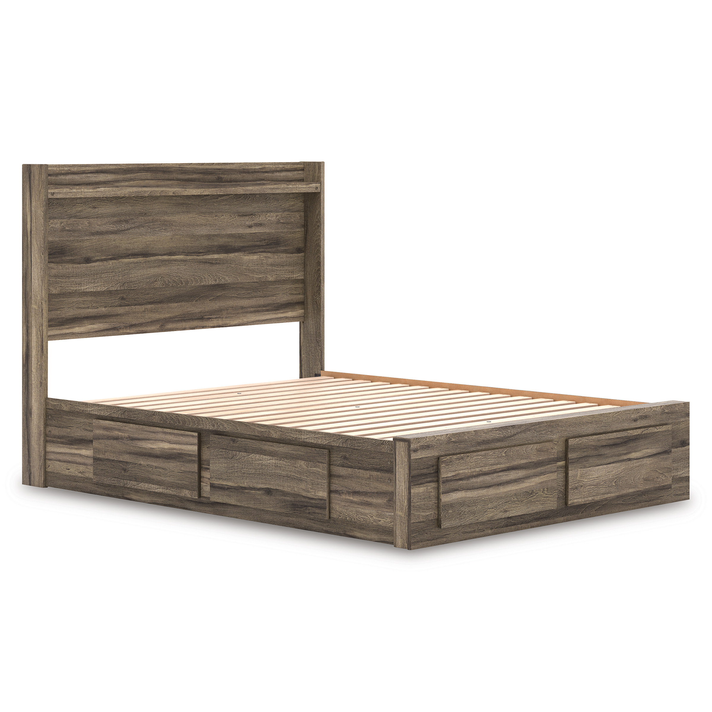 Elbrim MDF Panel Storage Bed w/6 Drawers, Queen Size