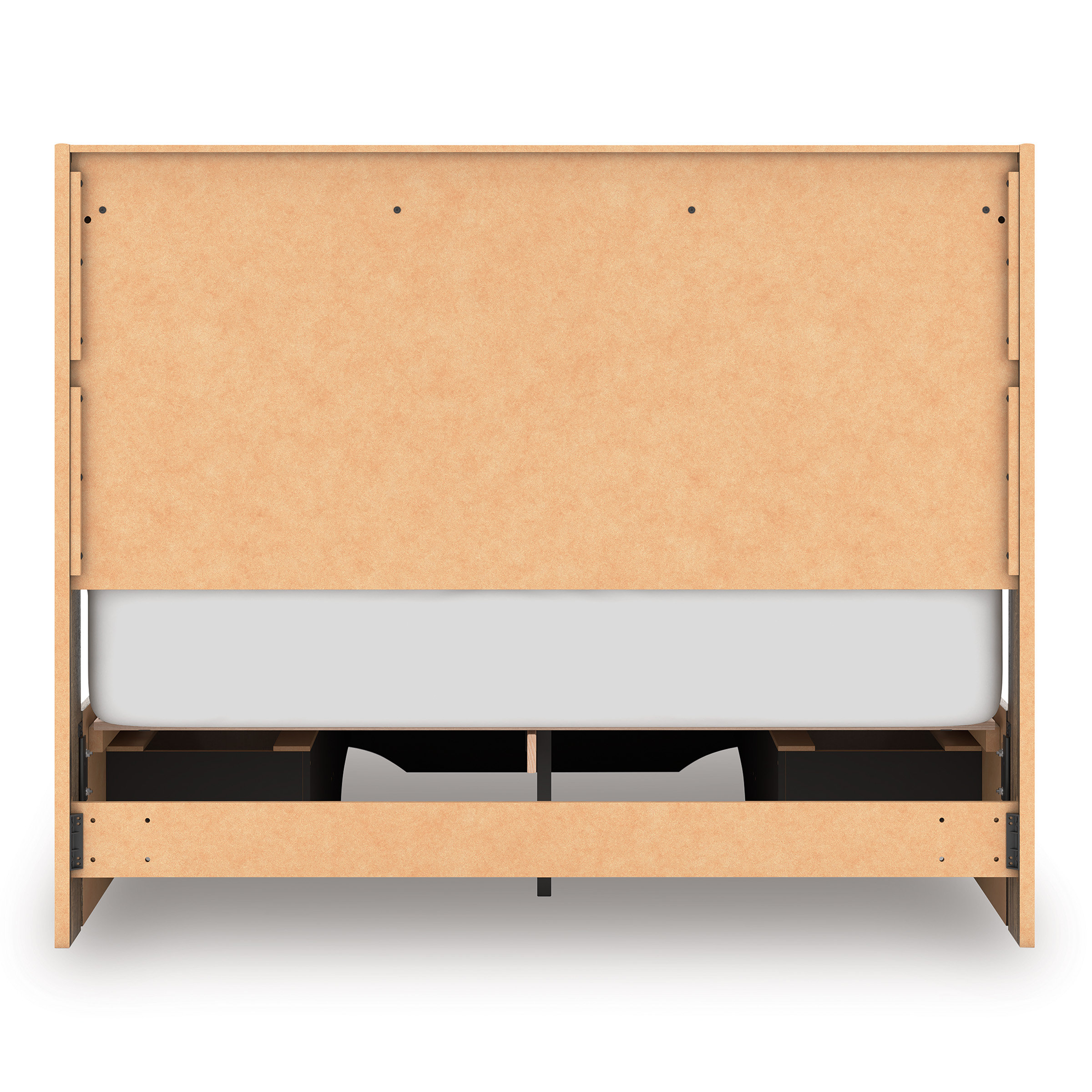 Elbrim MDF Panel Storage Bed w/6 Drawers, Queen Size
