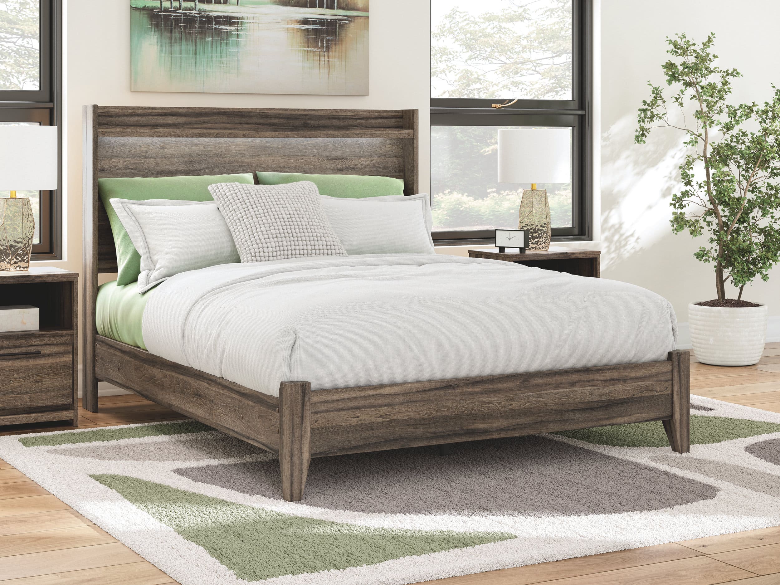 Elbrim MDF Panel Bedroom Set