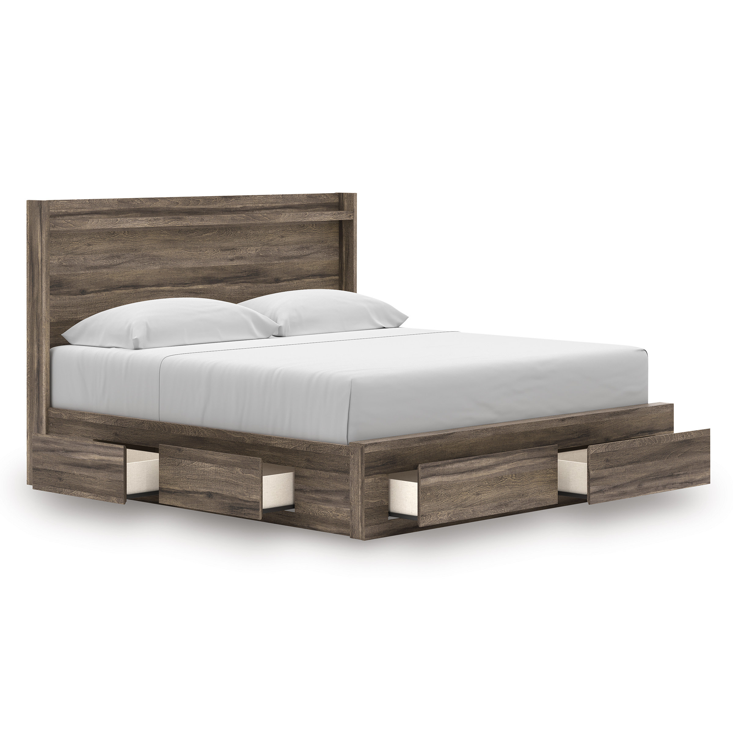 Elbrim MDF Panel Storage Bedroom Set w/6 Drawers
