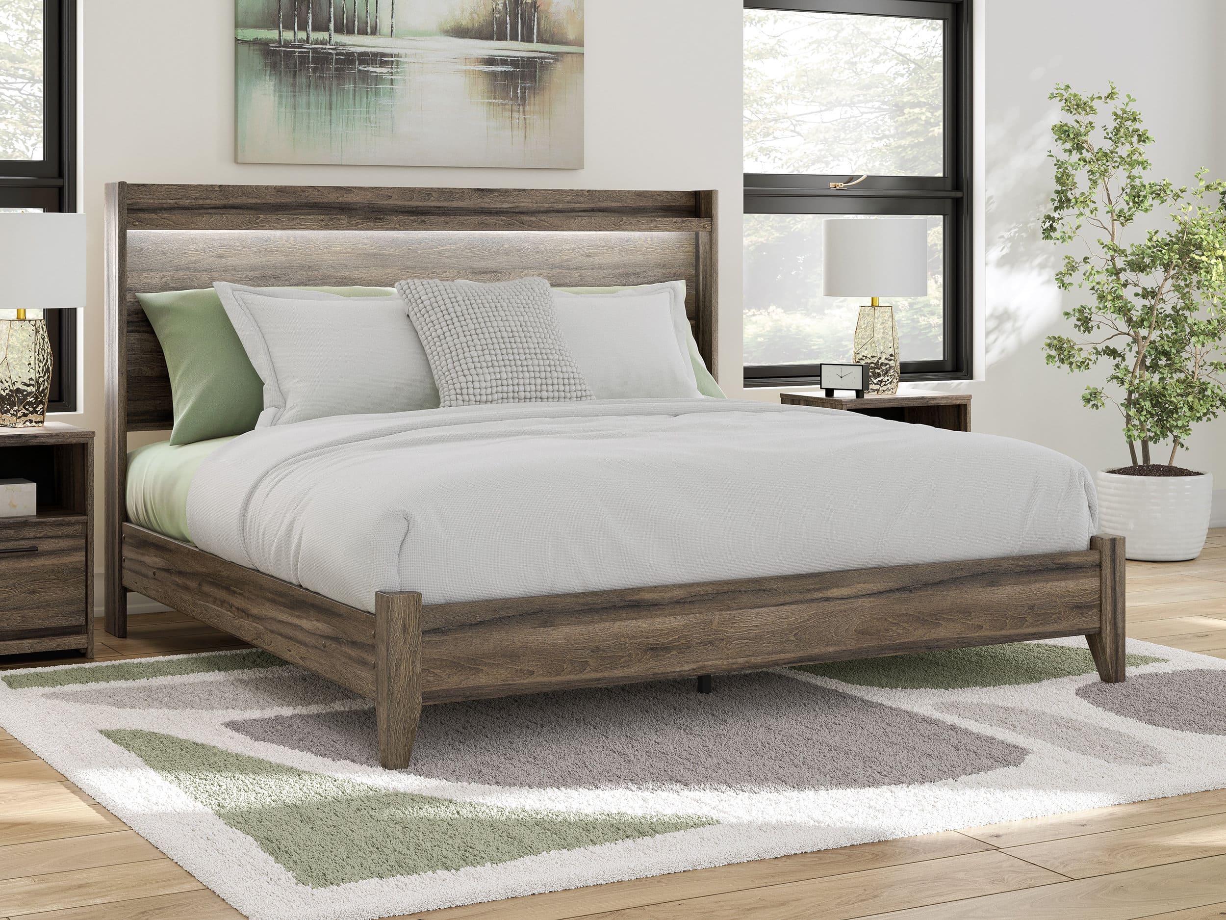 Elbrim MDF Panel Bedroom Set